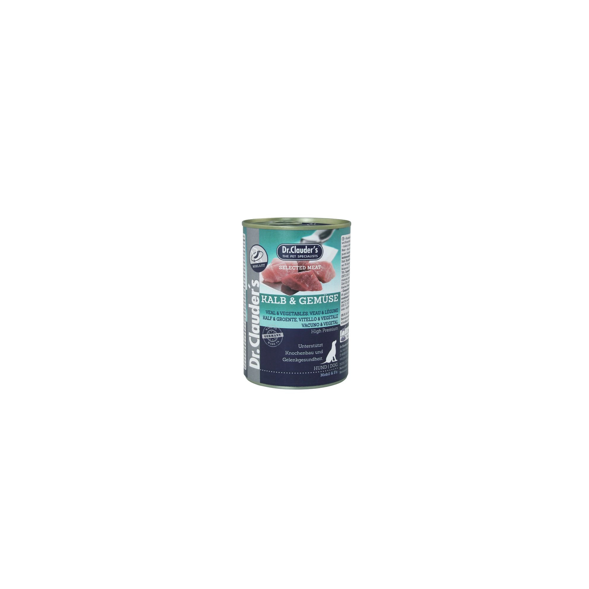 Dr.Clauders Dog Selected Meat Borjús és zöldséges konzerv 400g