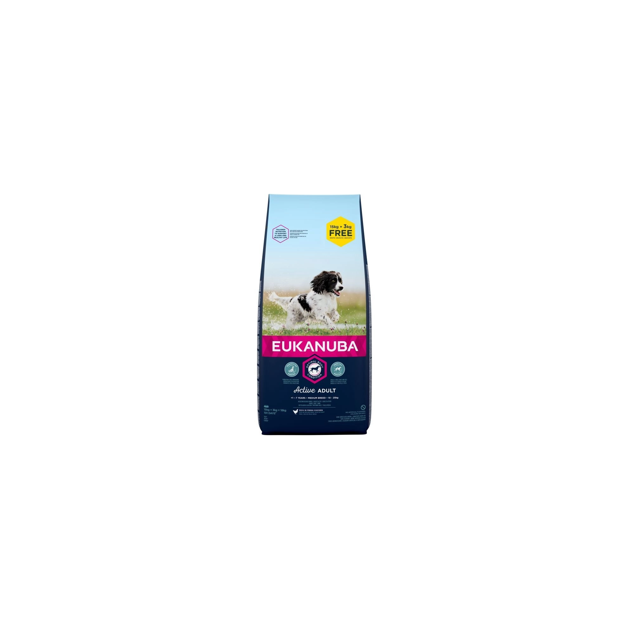 Eukanuba Adult Medium kutyatáp 15+3kg