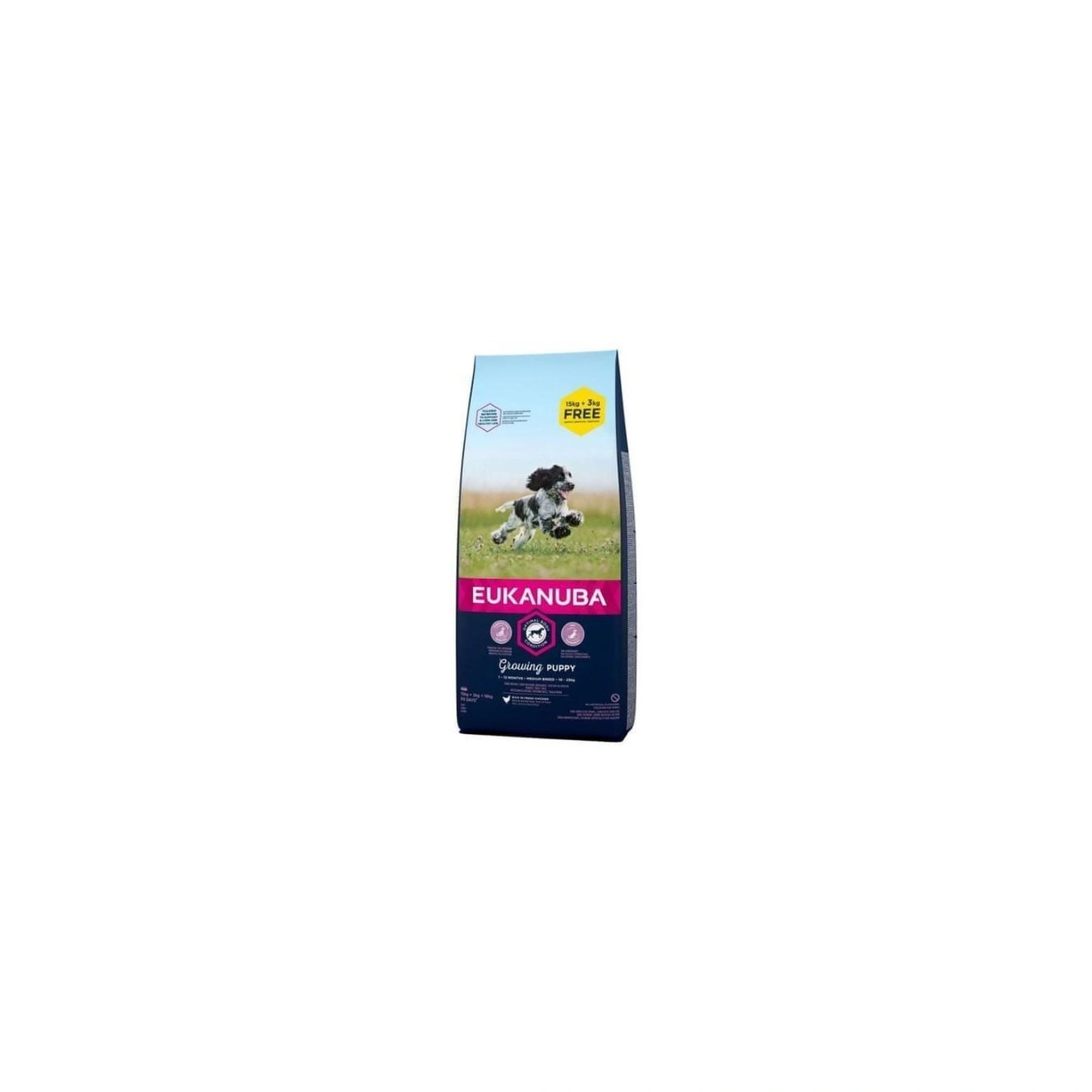 Eukanuba Puppy Medium bonusz bag 15+3kg