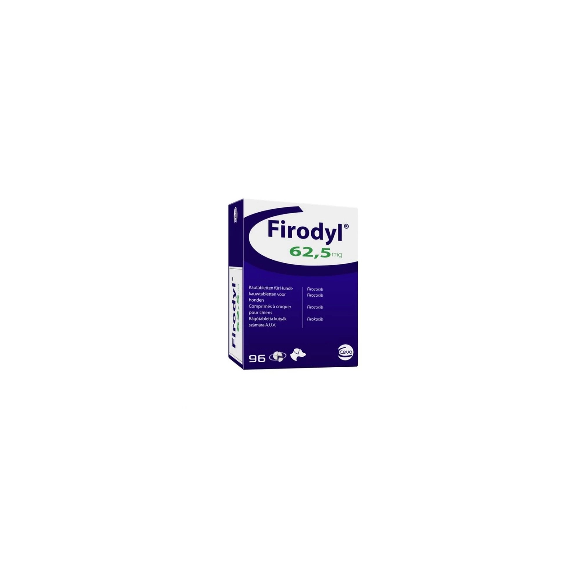 Firodyl 62,5 mg rágótabletta kutyák számára 96 tabletta