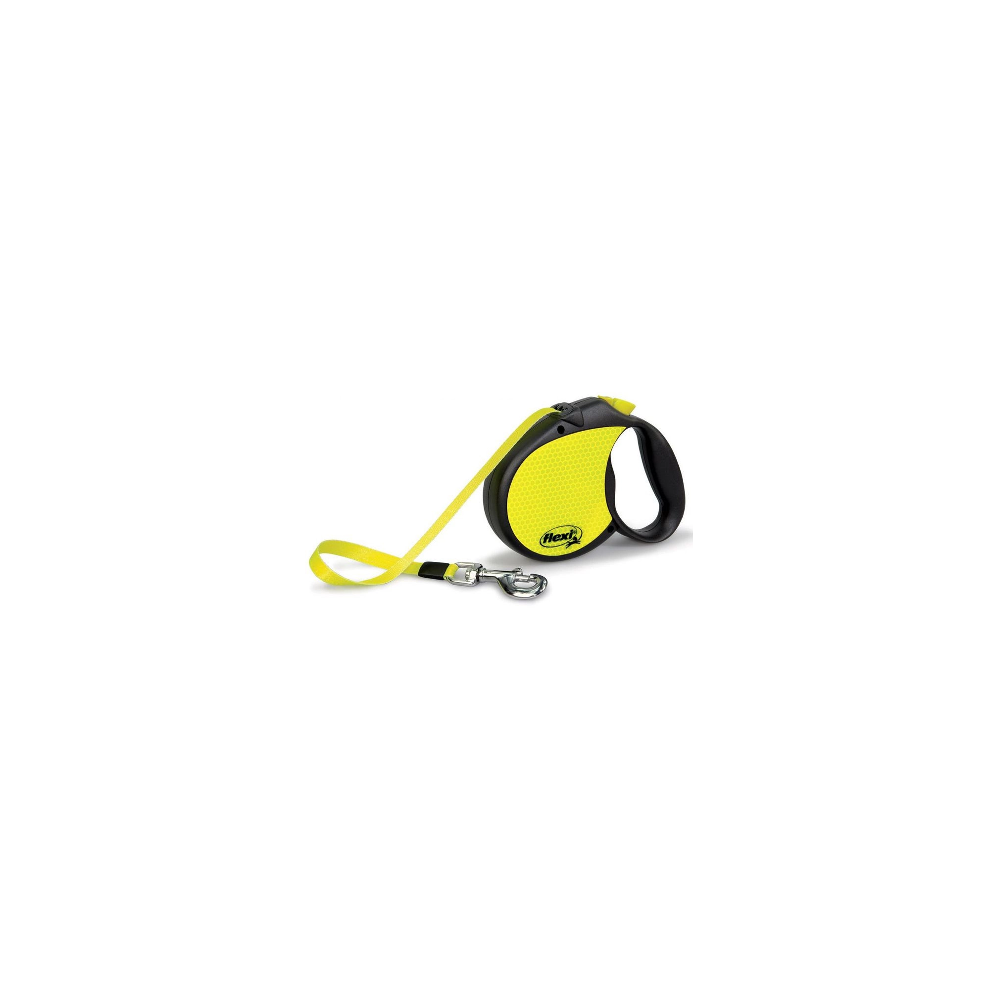Flexi neon szalagos automata póráz S 5m 15kg-ig sárga