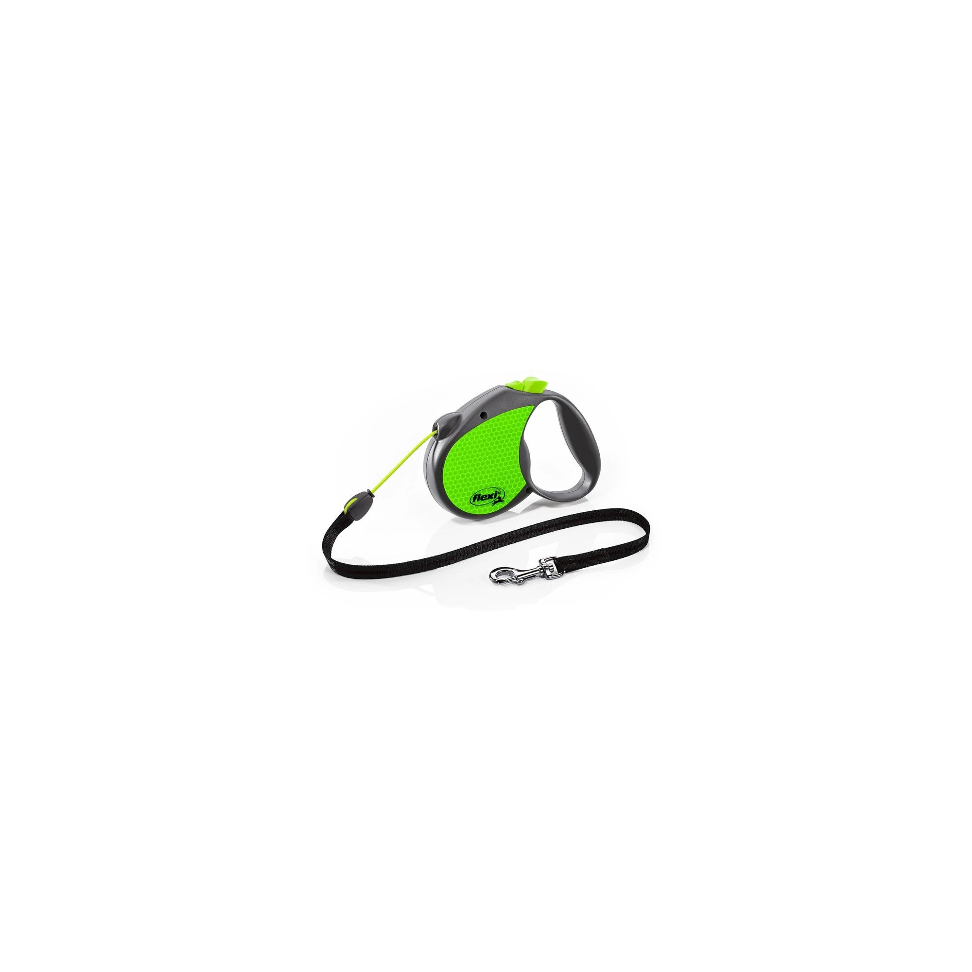 Flexi neon zsinóros automata póráz M 5m 20kg-ig zöld