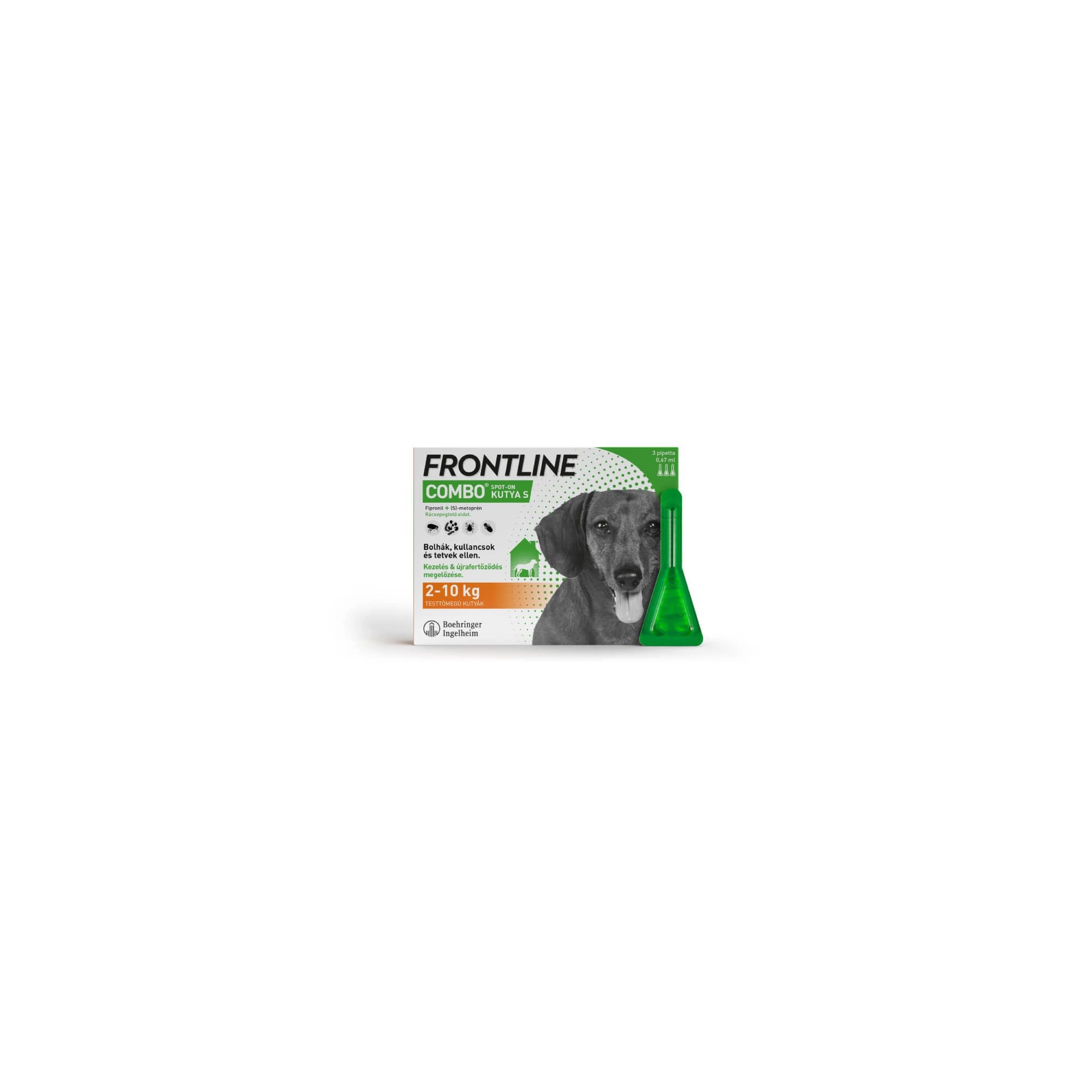Frontline Combo kutya S 2-10 kg 0,67ml 3x