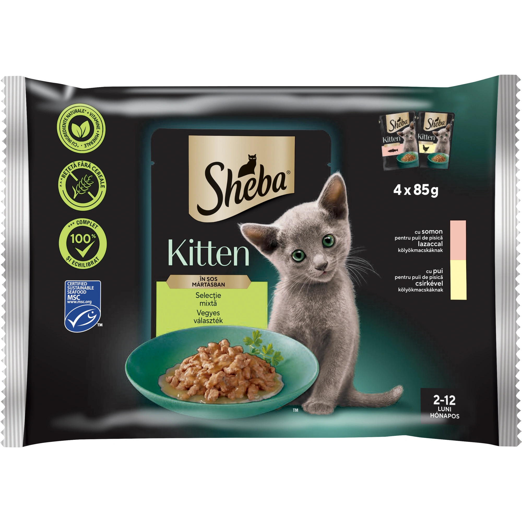 -Grátisz SHEBA alutasak 4-pack Natures Junior 4*85g
