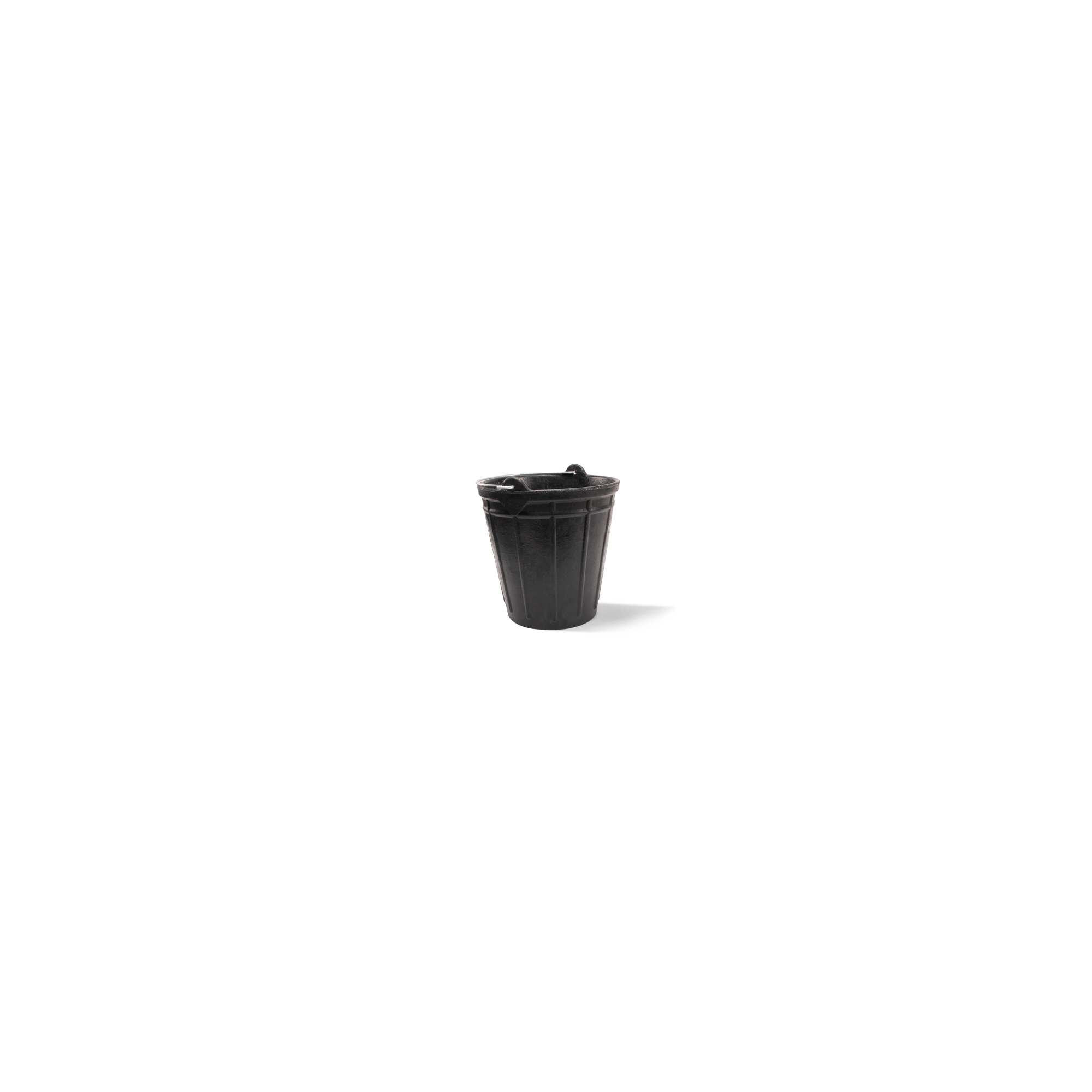 Gumivödör fa markolattal, fekete, 14 L