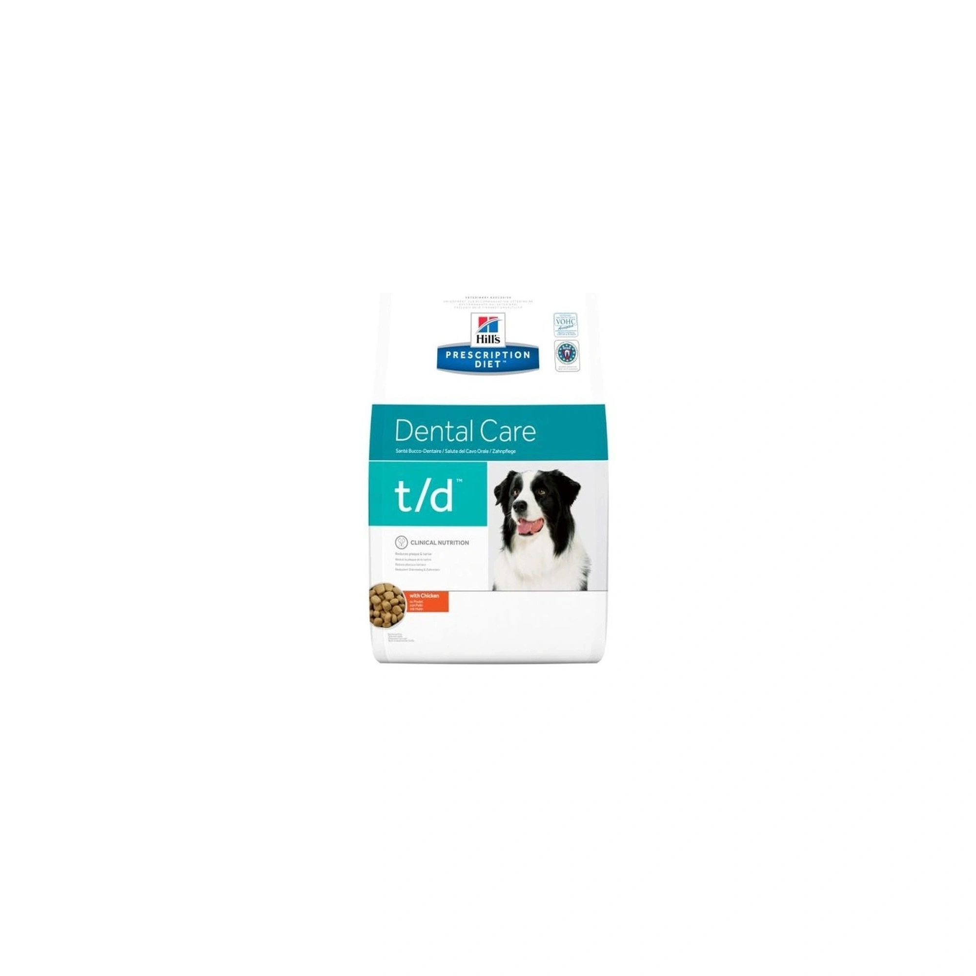 Hills Pescription Diet Canine T/D 3 kg - fogproblémák étredi kezelése: foglepedés, fogkő, fogel