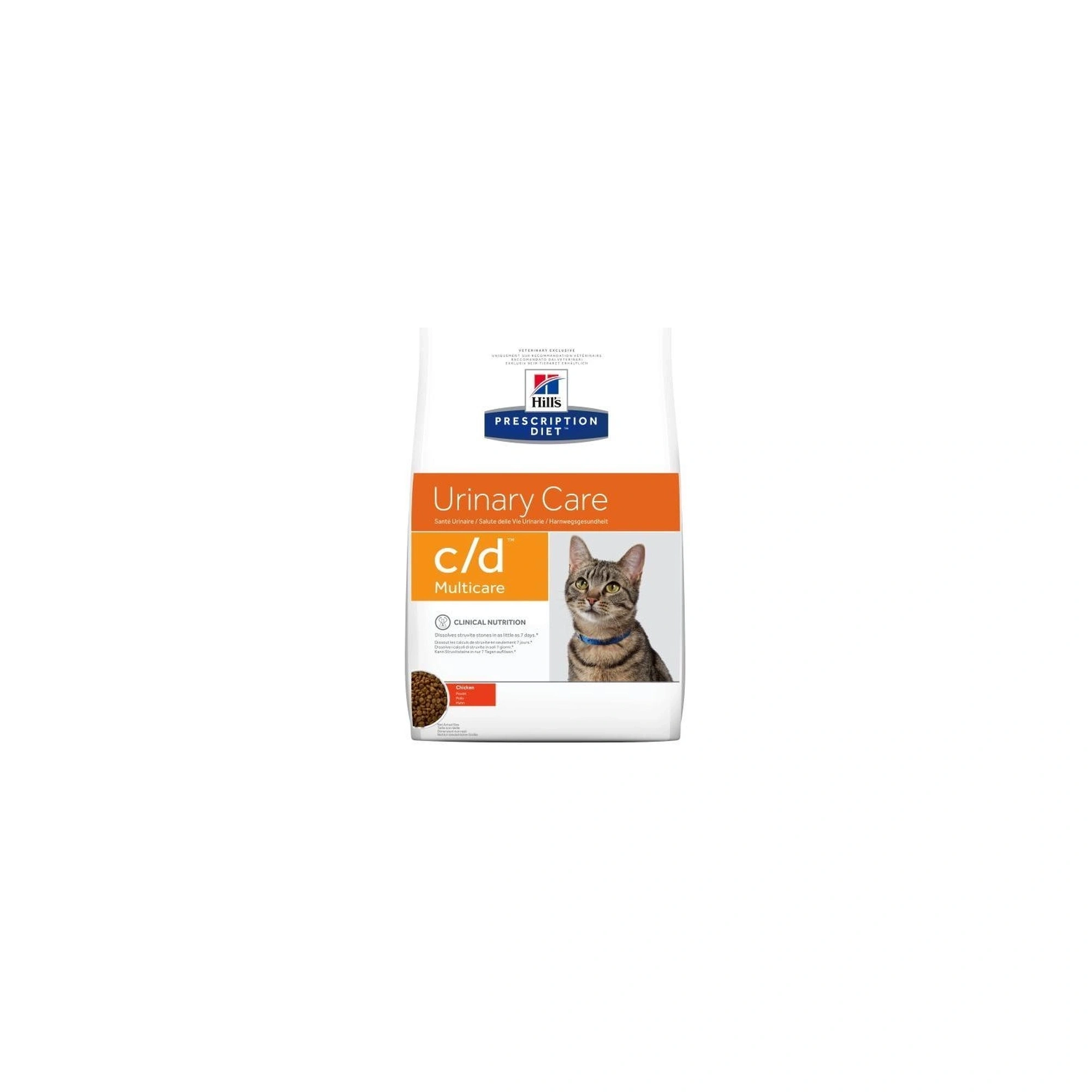 Hills Pescription Diet Feline C/D Multicare 5 kg - struvit és kalcium-oxalát húgykövesség