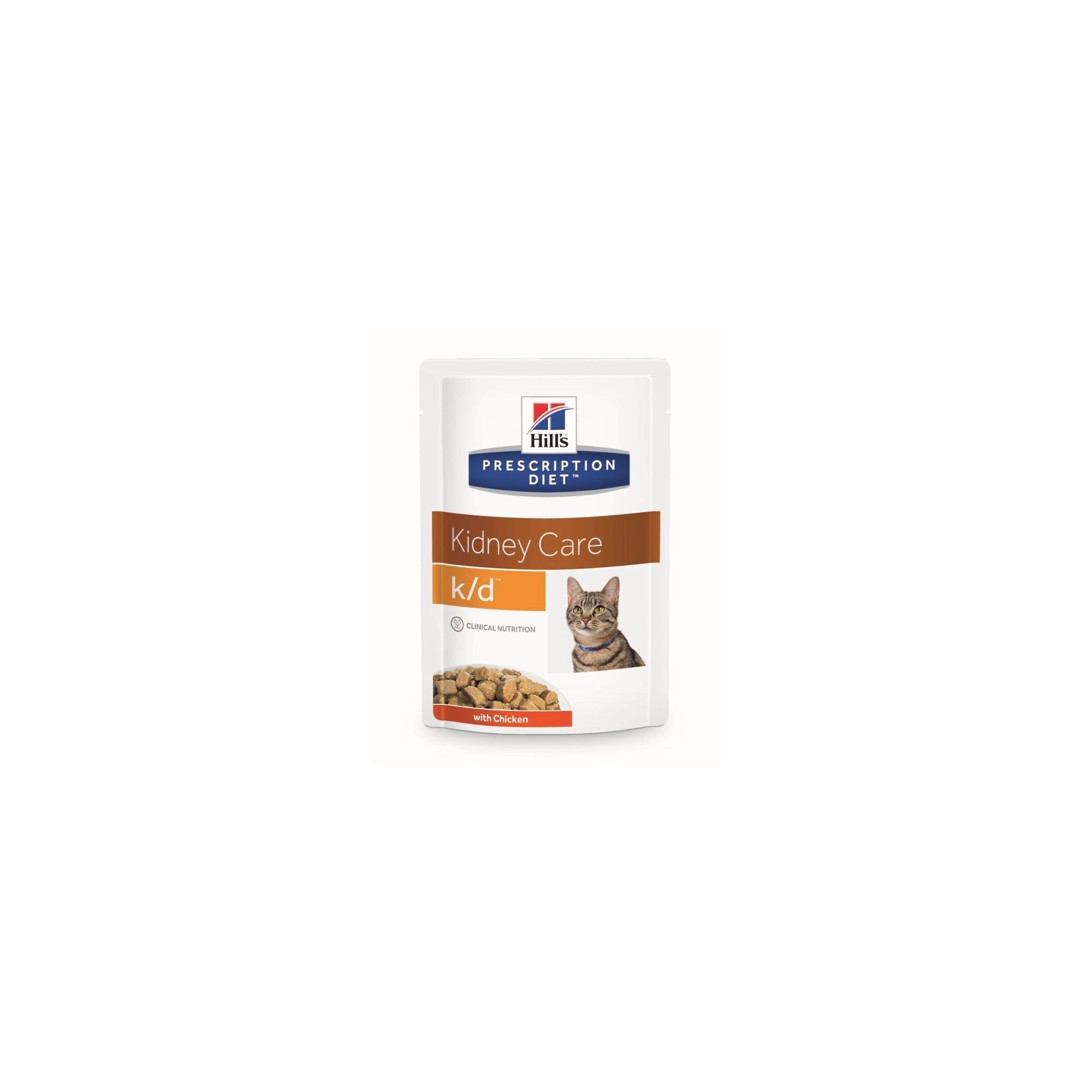 Hills Pescription Diet Feline K/D Pouch Chicken 12x85g - krónikus vese- és szívelégtelenség; ur