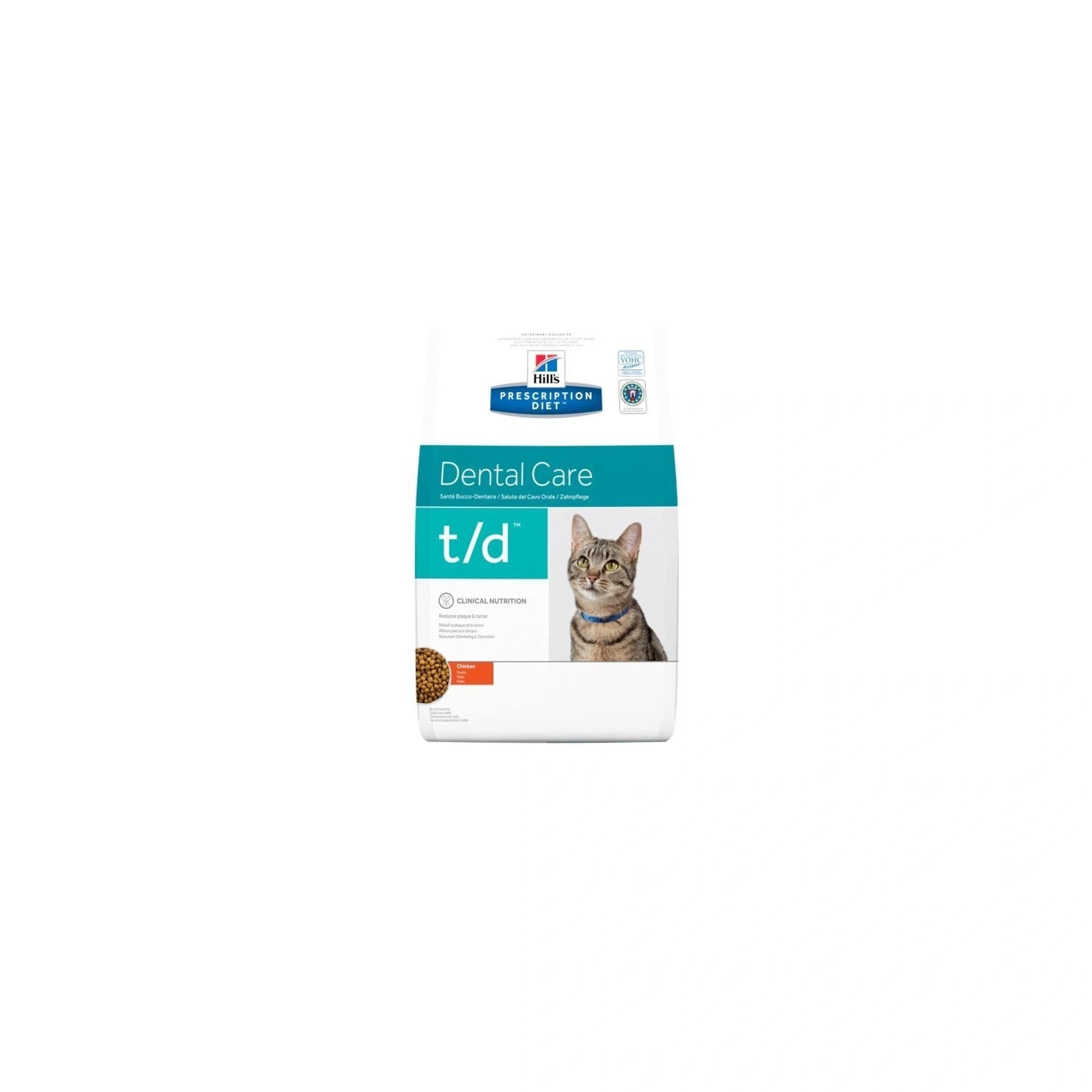 Hills Pescription Diet Feline T/D 5 kg - Fogproblémák: foglepedék, fogkő, fogelszíneződés