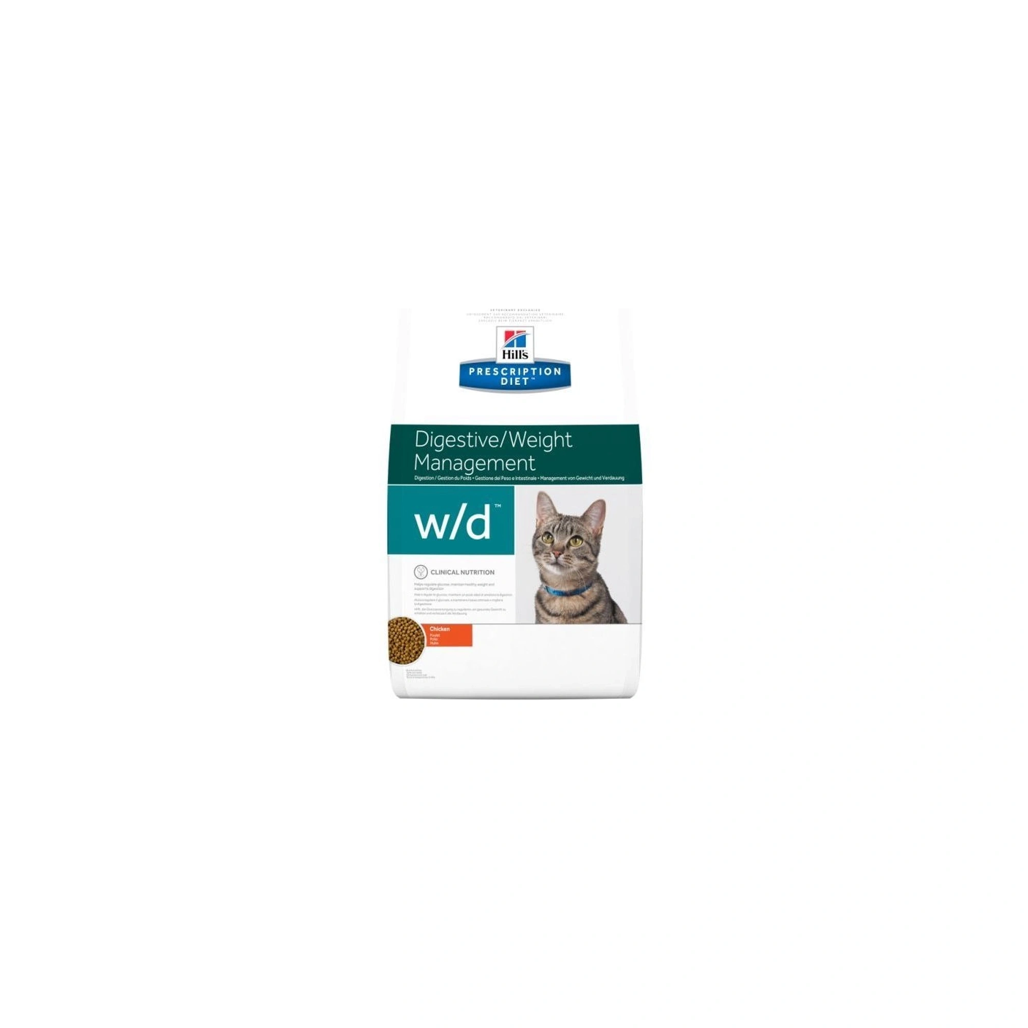 Hills Pescription Diet Feline W/D 5 kg - cukorbetegség, súly szintentartása, rostra reagáló GI