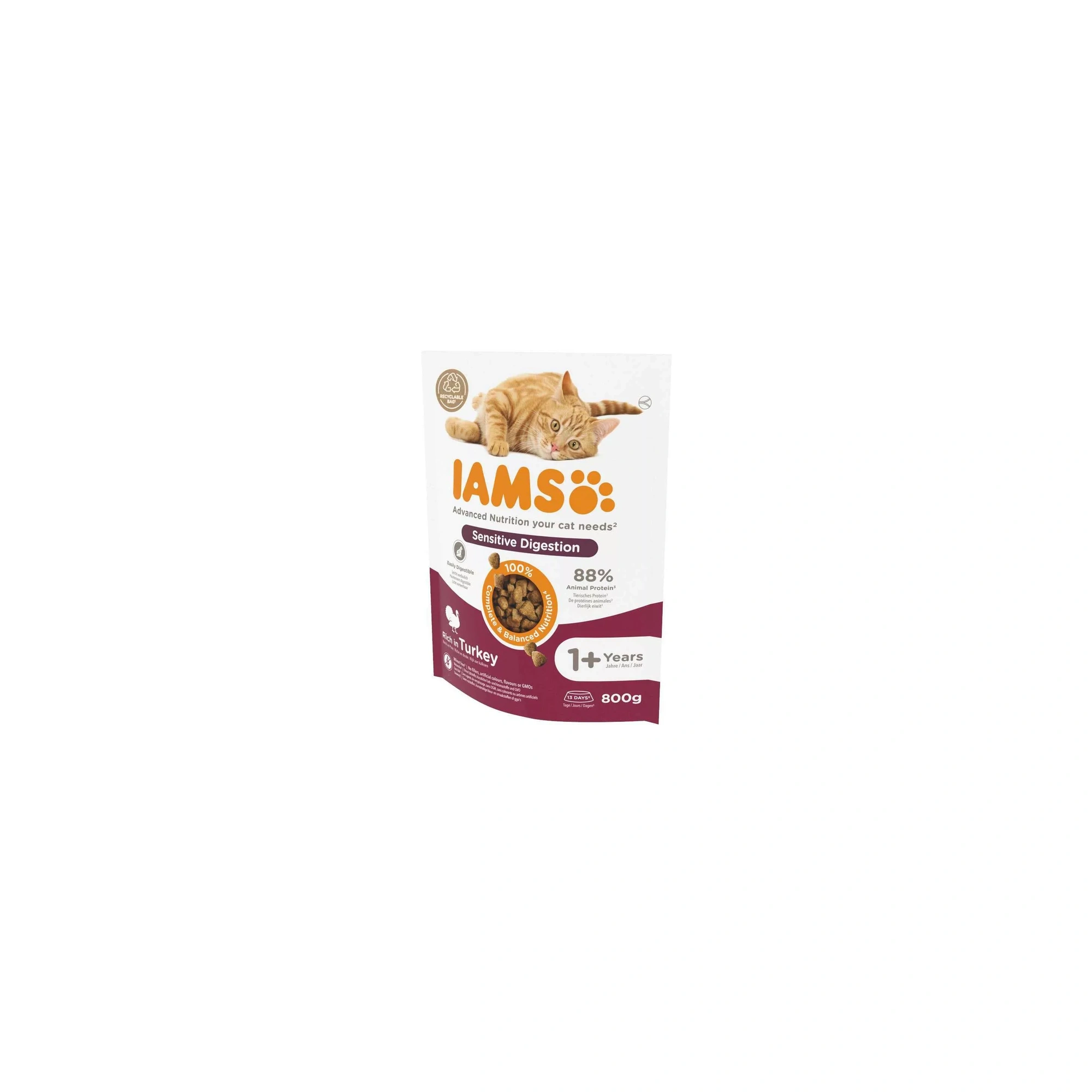 -Iams Cat Adult Sensitive Digestion pulyka 800gr