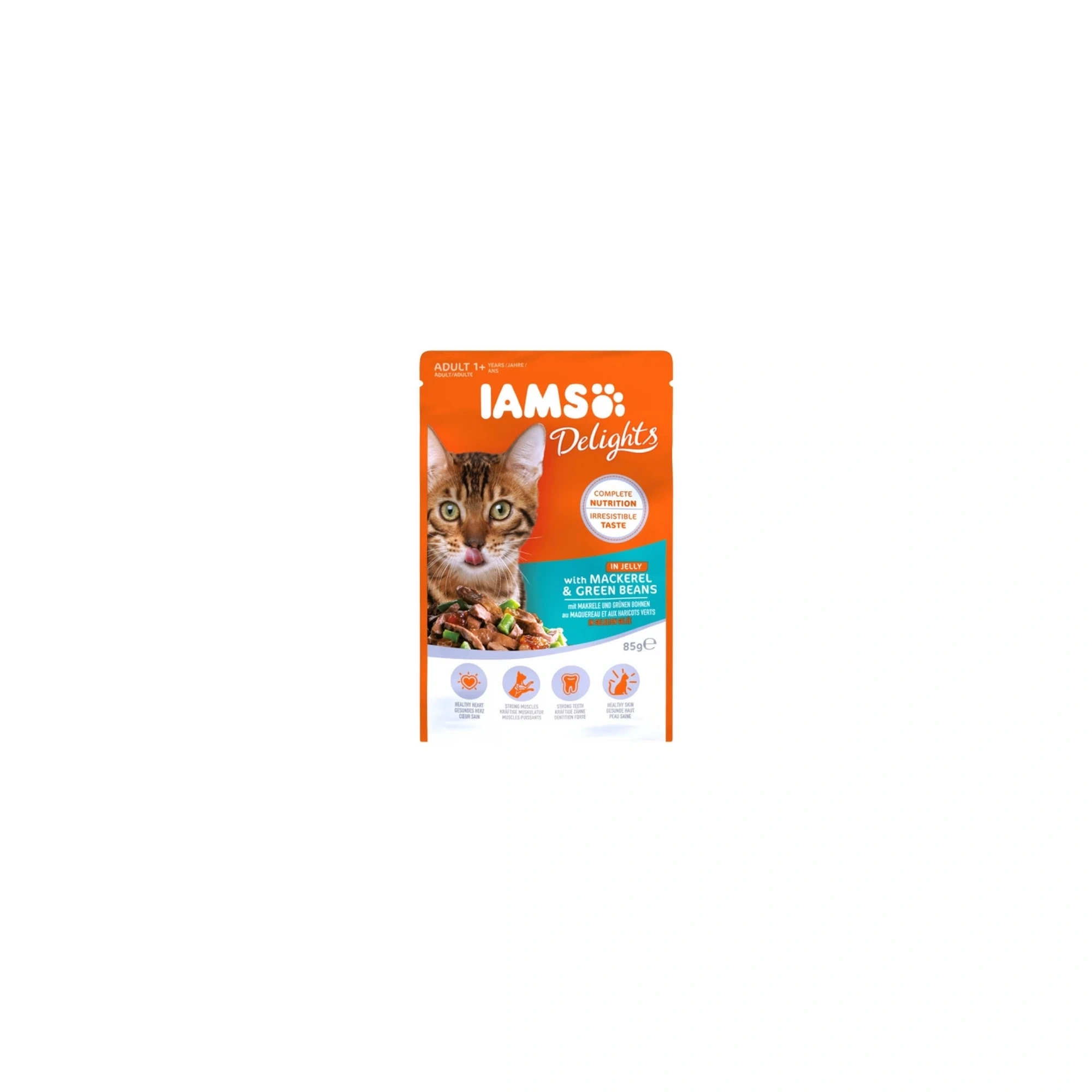 Iams Cat Delights Makréla és zöldbab falatok, zamatos aszpikban 85g