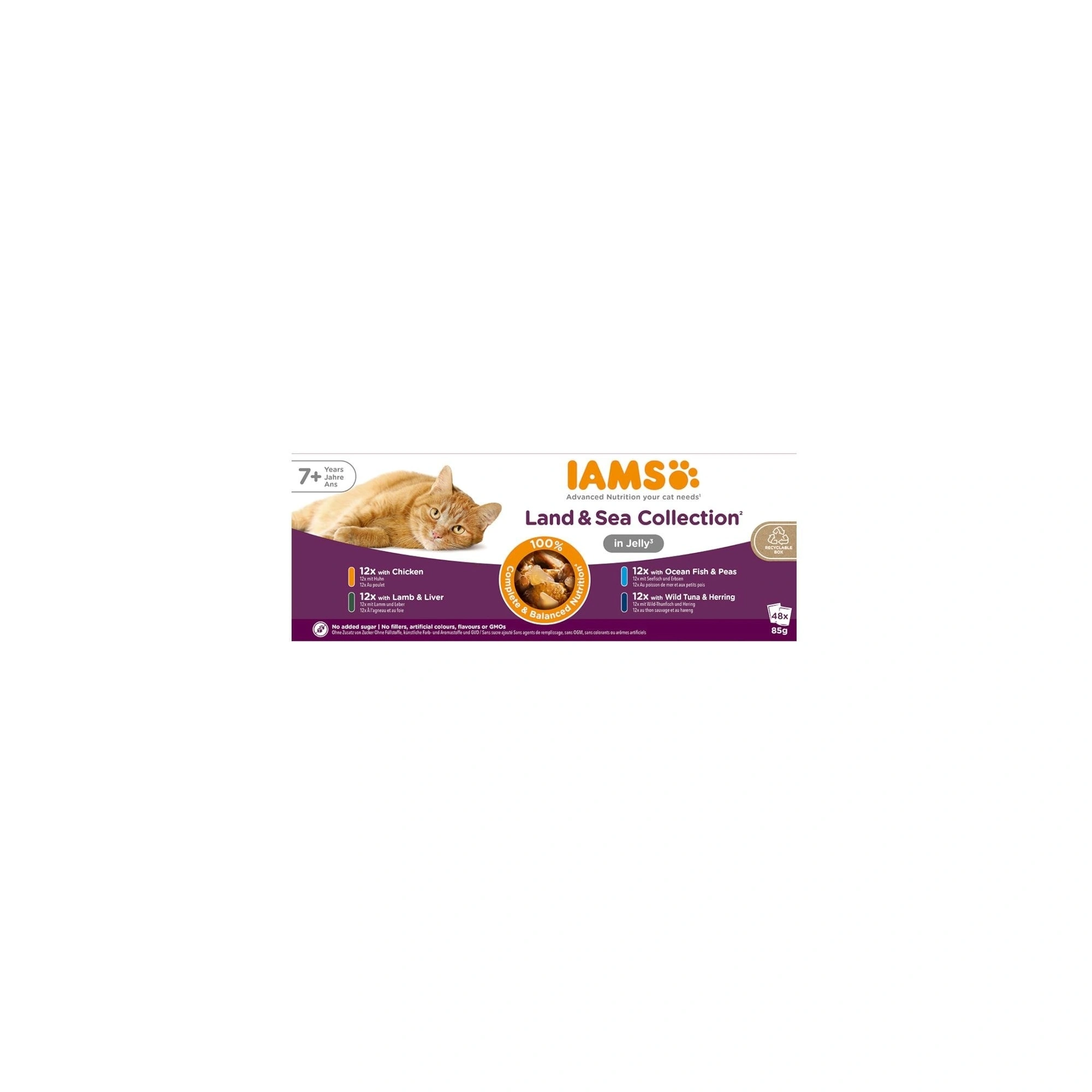 -Iams Cat Delights Senior Land&Sea Multipack Aszpikban 48x85g