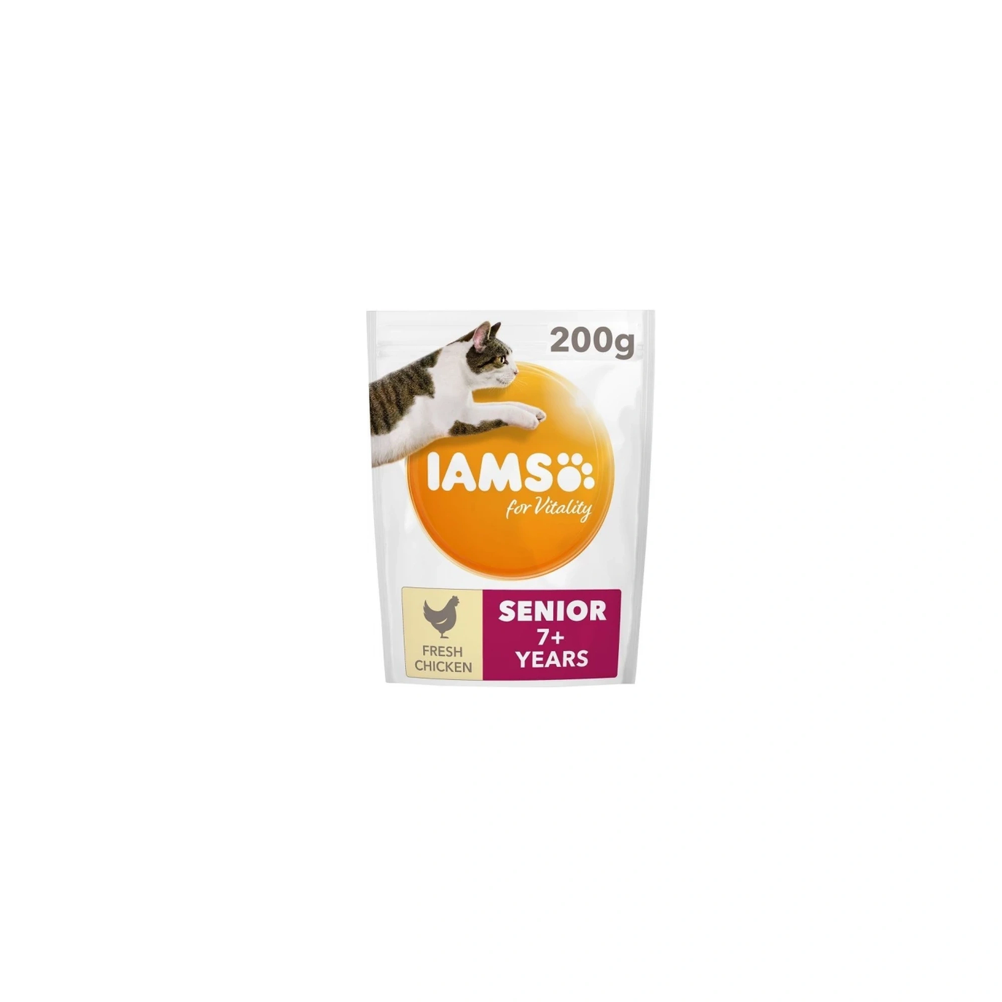 Iams Cat Senior csirke macskatáp 200g