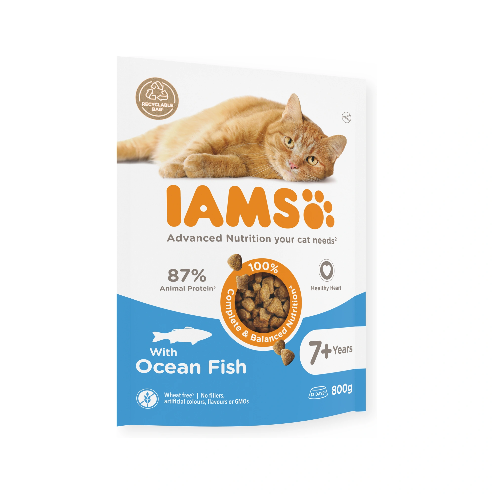 -Iams Cat Senior ocean fish 800gr
