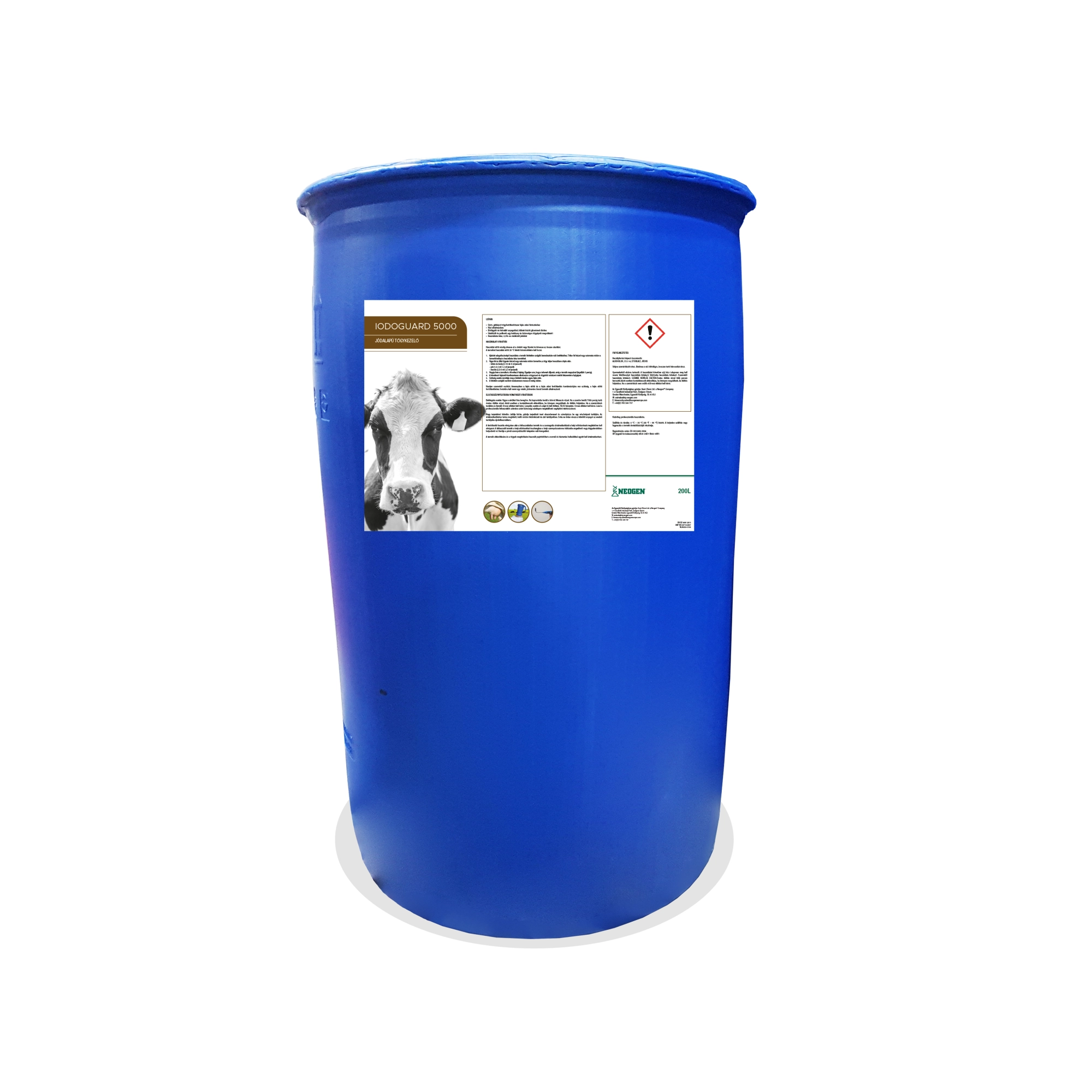 Iodoguard 5000 tőgyfertőtlenítő 200 liter hordóban