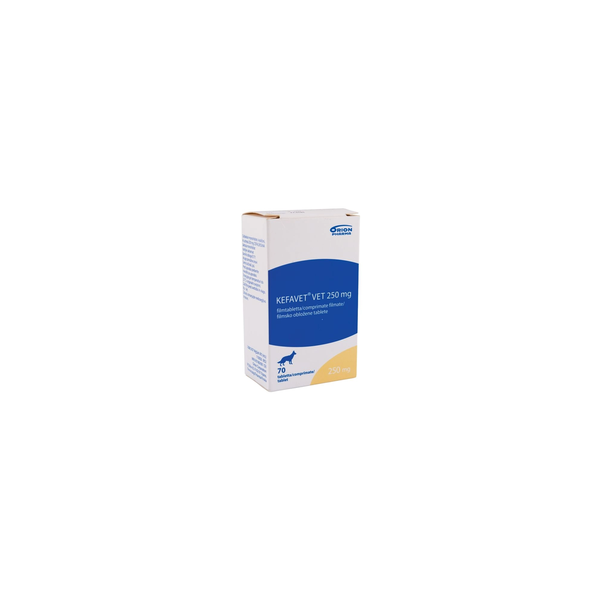 Kefavet Vet 250 mg tabletta 70x