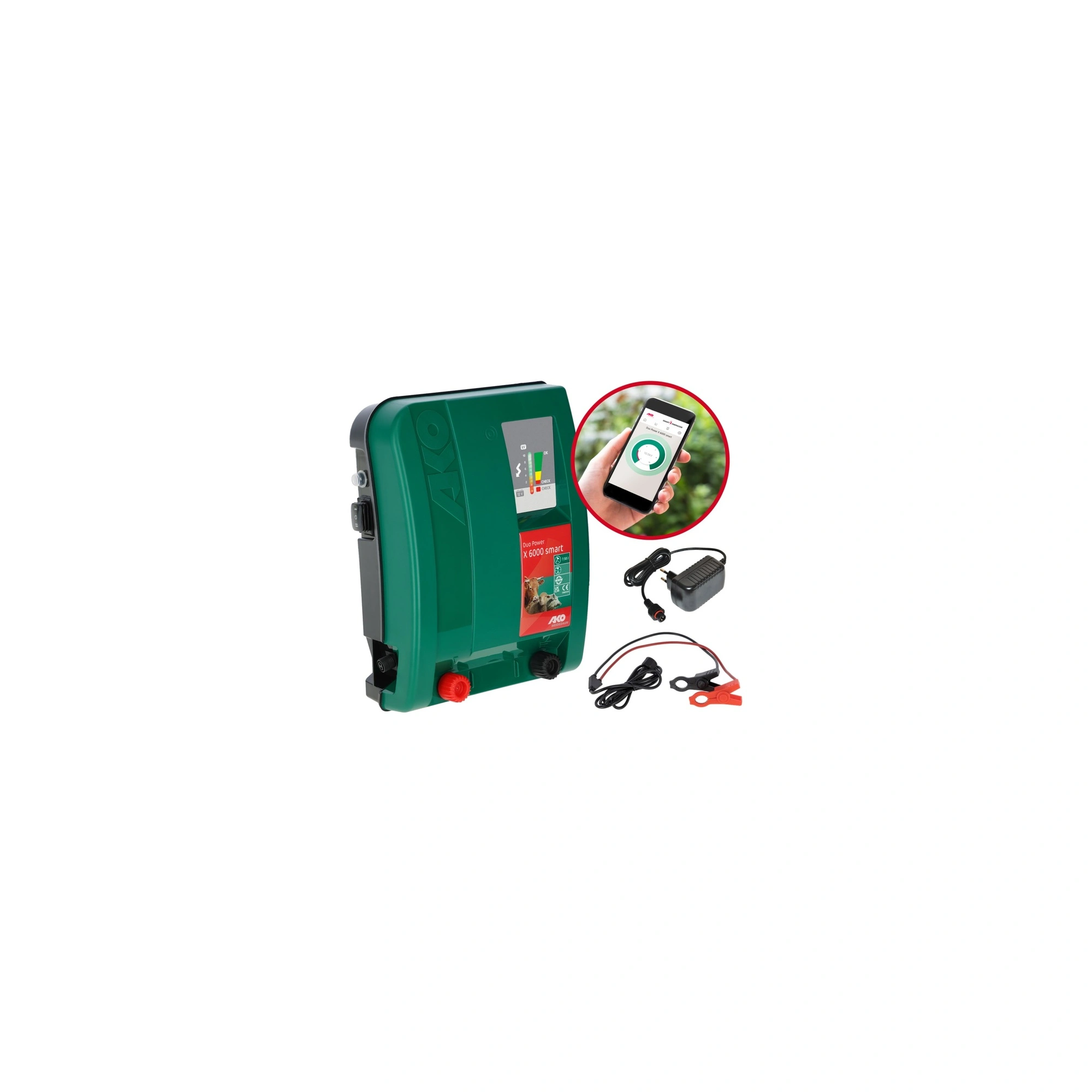 KERBL AKO Duo Power X6000 smart villanypásztor készülék 12V/230V
