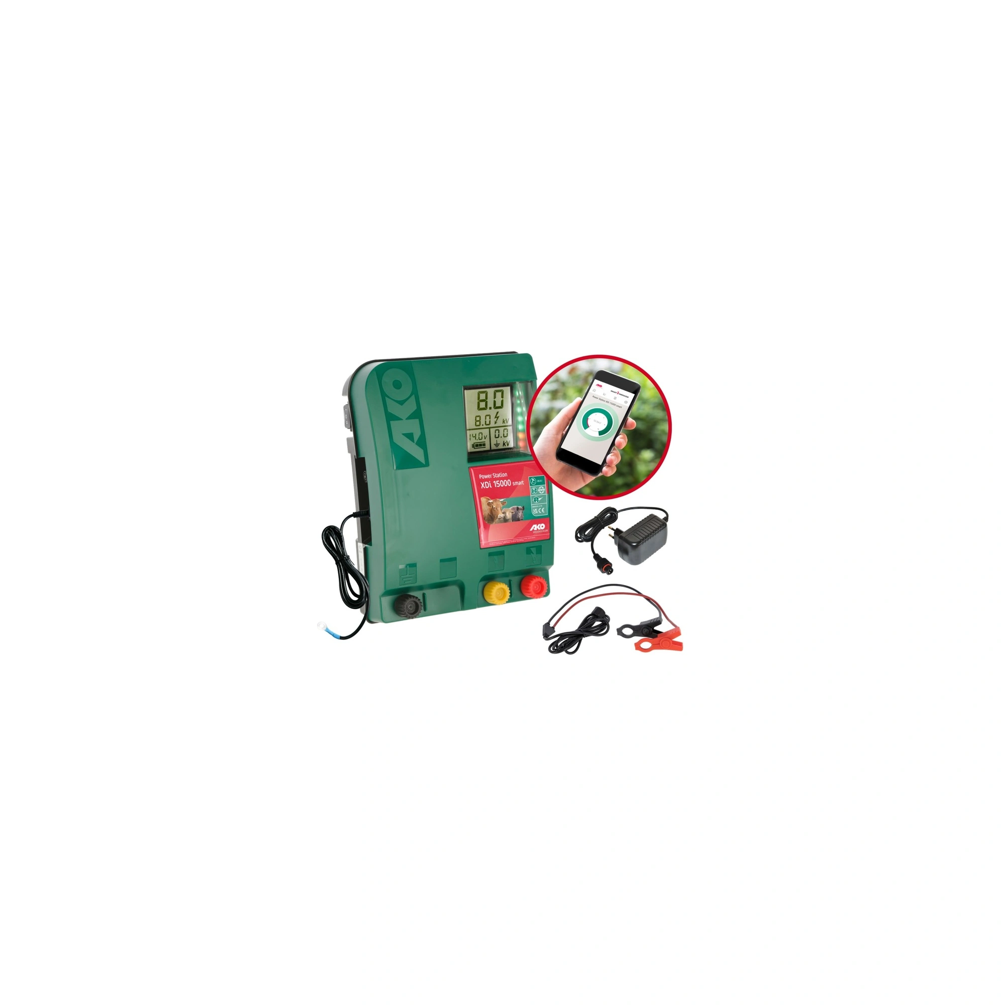 KERBL AKO Power Station XDi 15000 smart villanypásztor készülék 12V/230V