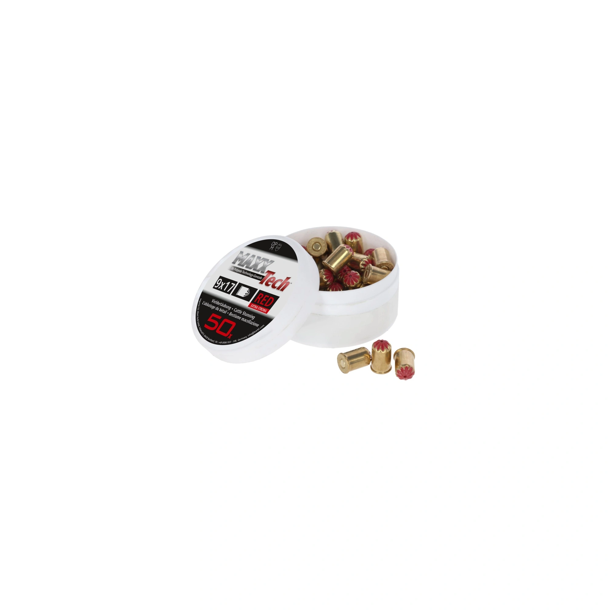 KERBL Blitz patron piros, bika, tehén, ló 9x17 mm, 50db/doboz
