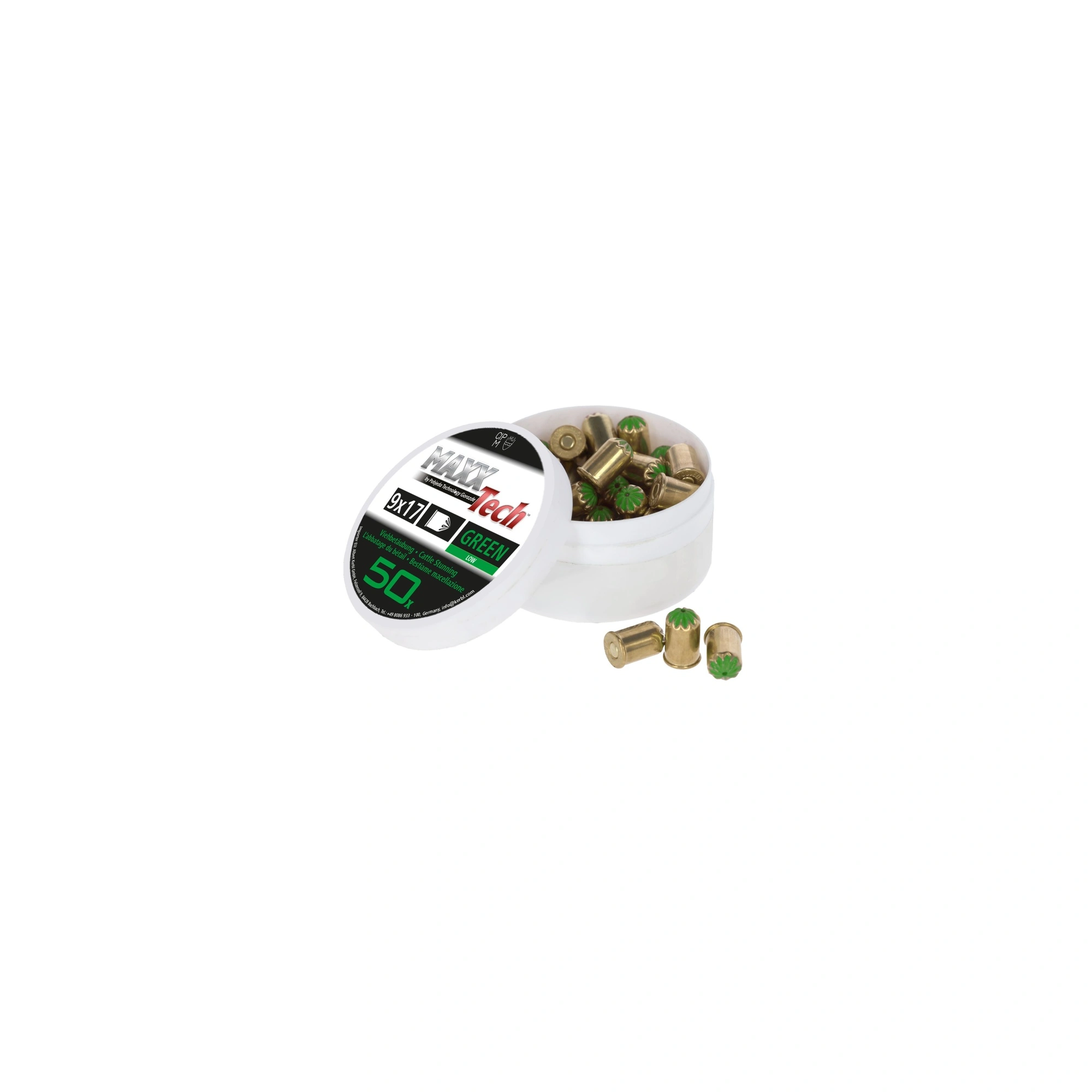 KERBL Blitz patron zöld, baromfi, nyúl, malac 9x17 mm, 50db/doboz