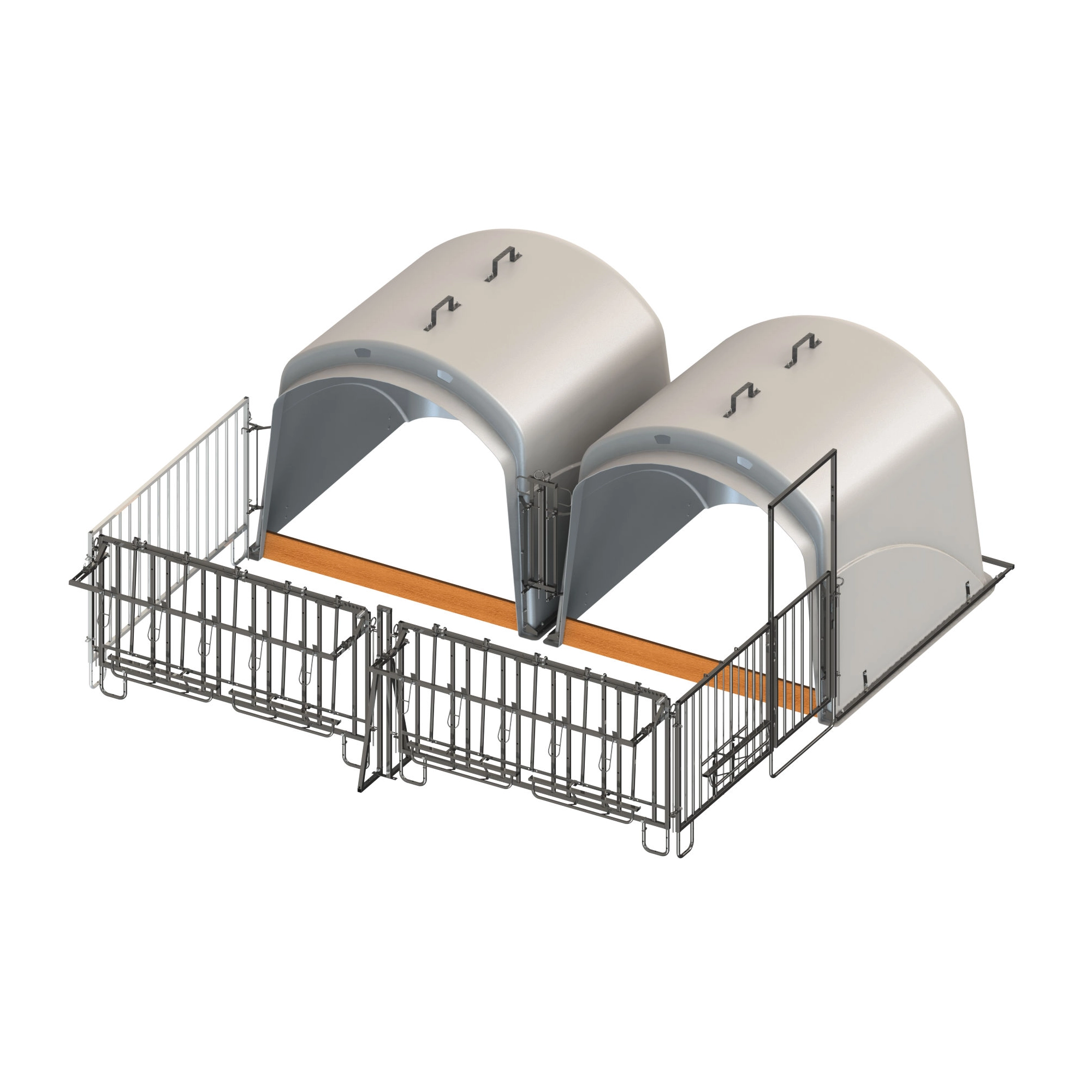 KERBL CalfHouse Premium XL borjúház, kerítéssel, dupla etetővel, tartóval