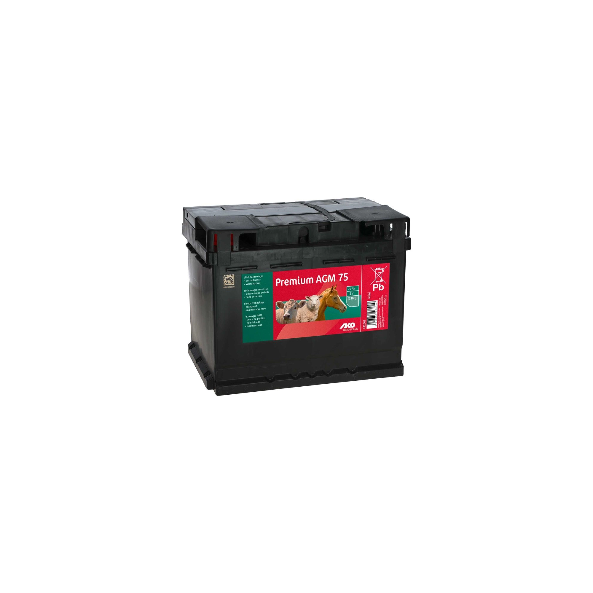 KERBL Classic AGM akkumulátor 75 AH