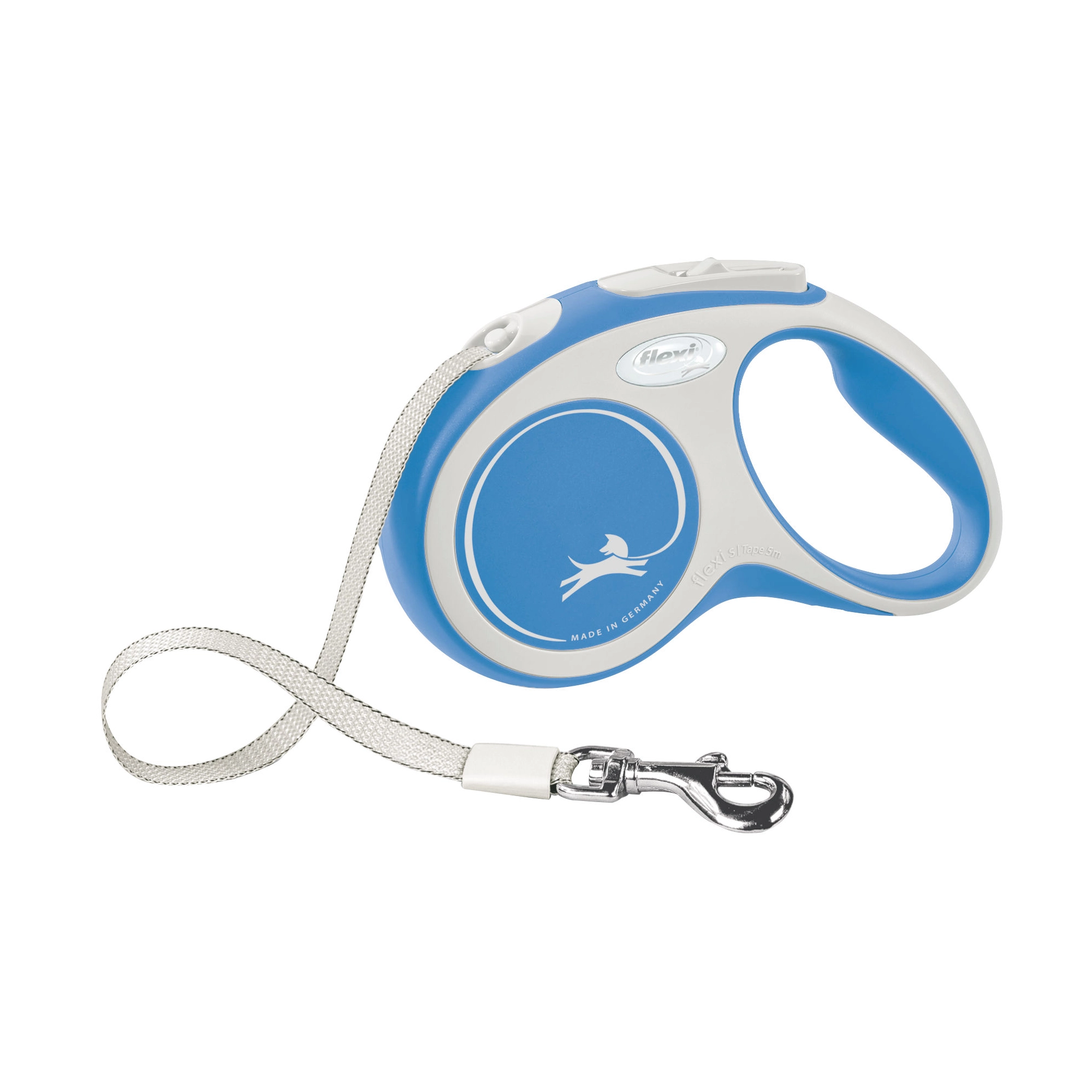 KERBL flexi New Comfort póráz, kék, S (5 m 15 kg-ig)
