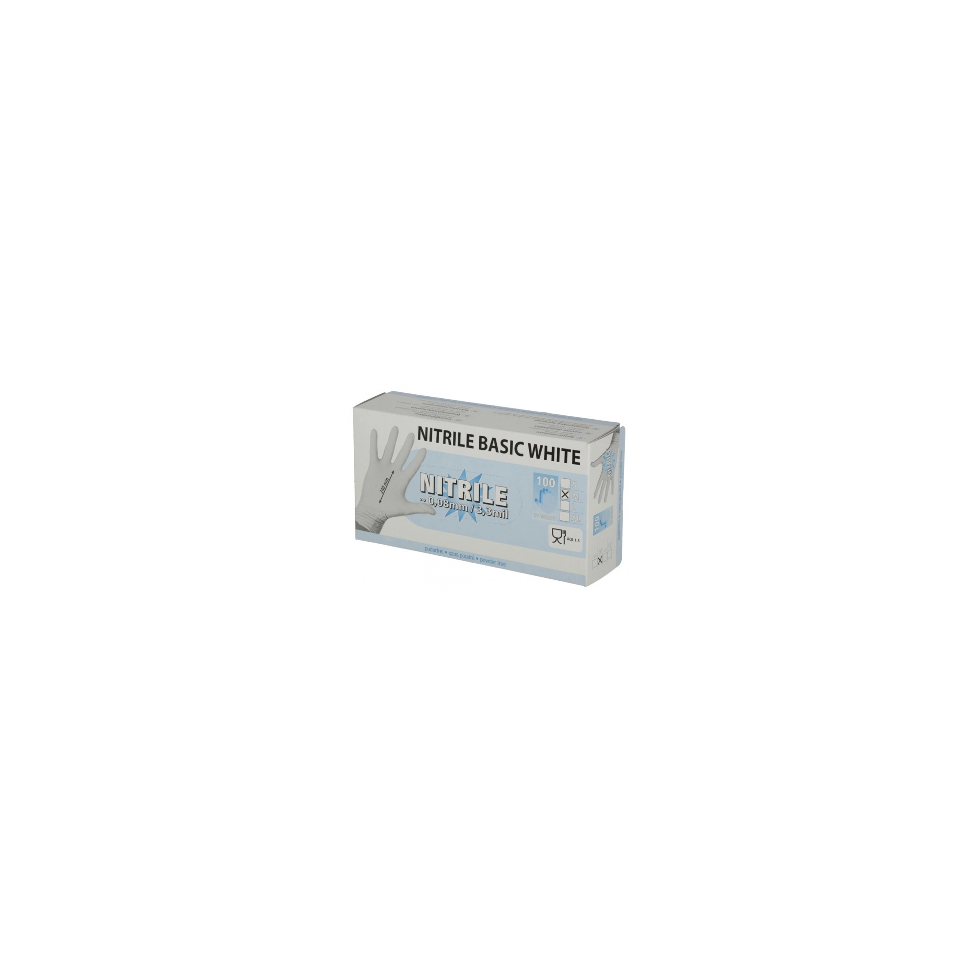 KERBL Kesztyű Eh Nitrile Púdermentes 240 Mm L 50 Db kék