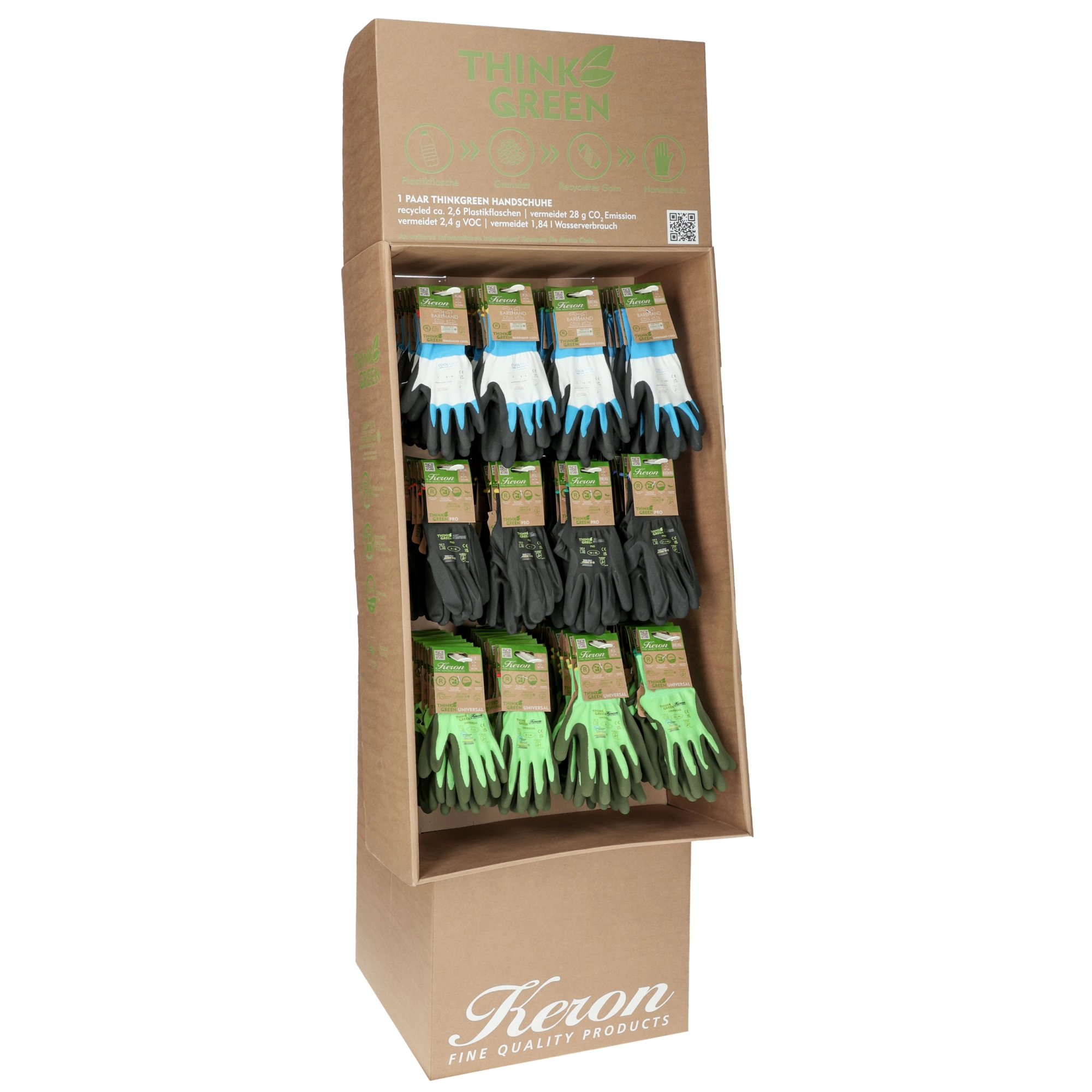 KERBL ThinkGreen karton kínáló, 12x12 pár kesztyűvel