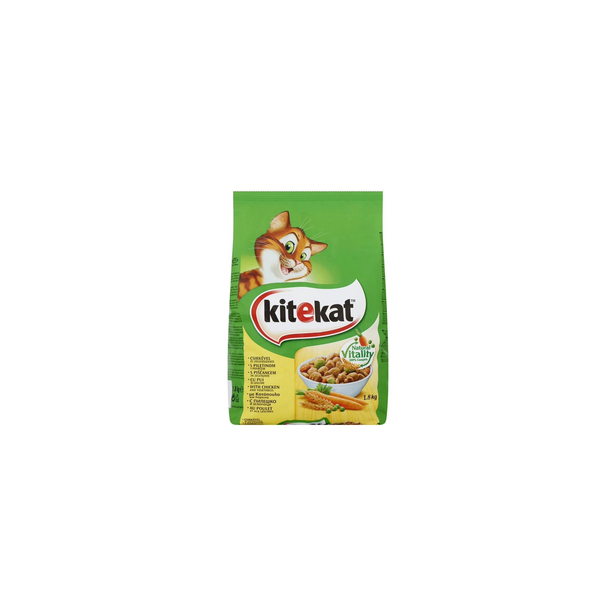 Kitekat Száraz Csirke-Zöldség 1,8kg