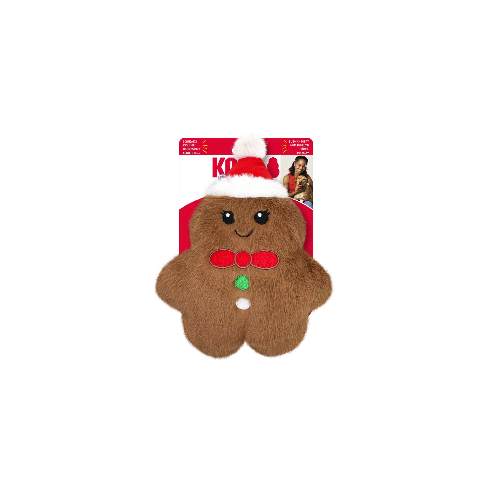 KONG Holiday Snuzzle Mini Mézeskalács Figura Barna XS