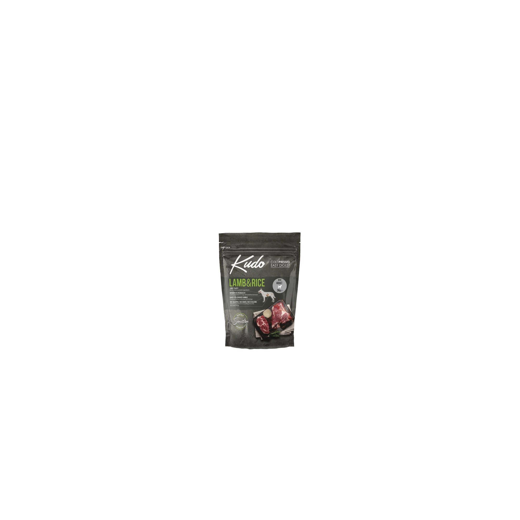 Kudo Low Grain Adult Lamb/Rice Mini száraz kutyatáp bárány, rizs 3kg