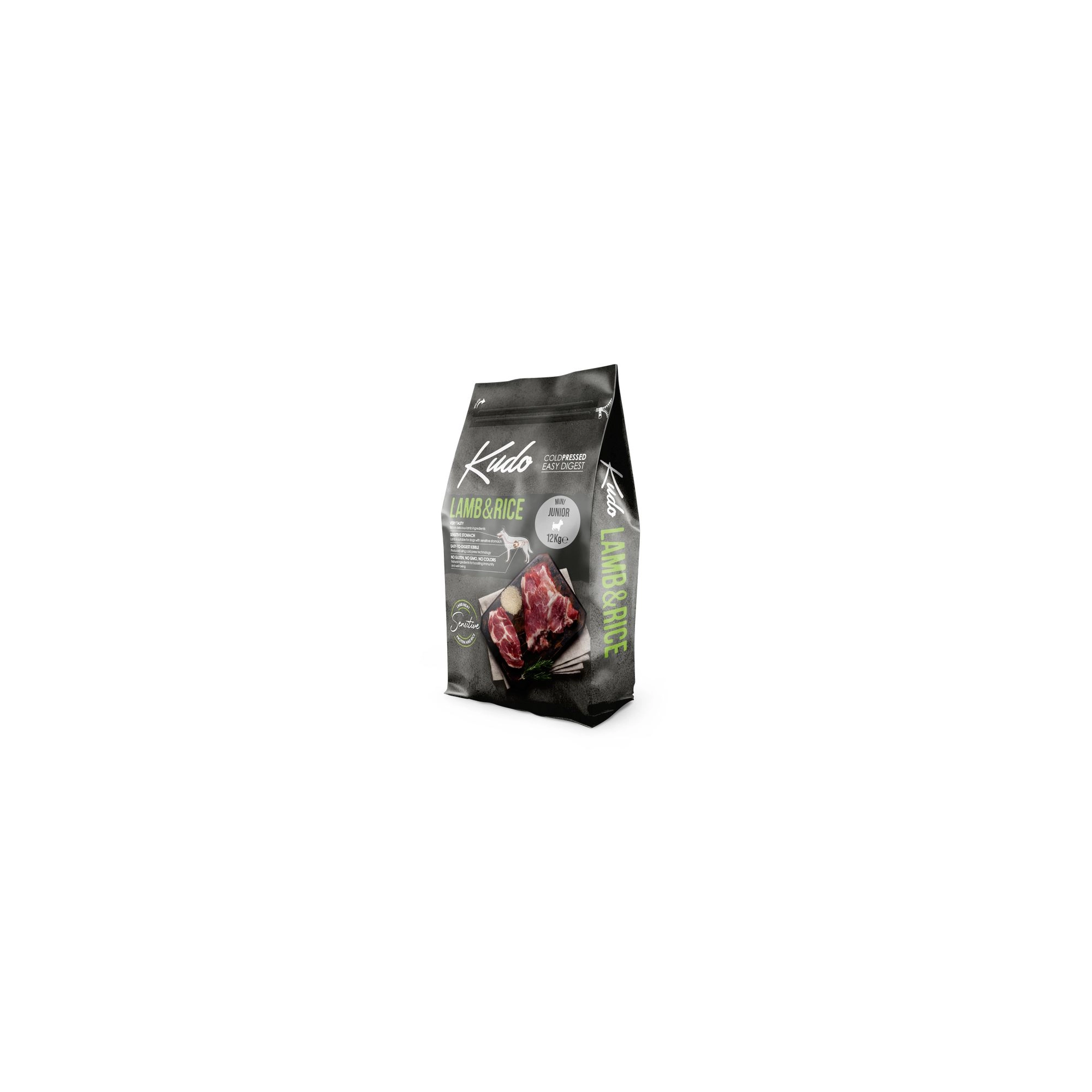 Kudo Low Grain Junior Lamb/Rice Mini száraz kutyatáp bárány, rizs 12+3kg