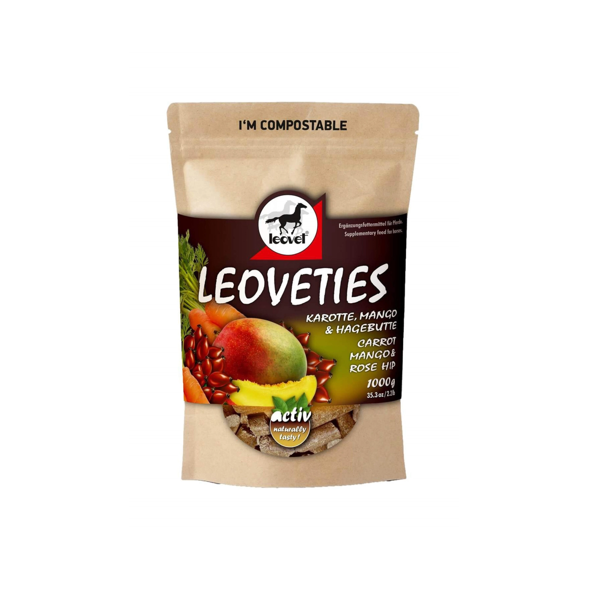 Leovet Leoveties jutalomfalat 1000g, répa-mangó-csipkebogyó