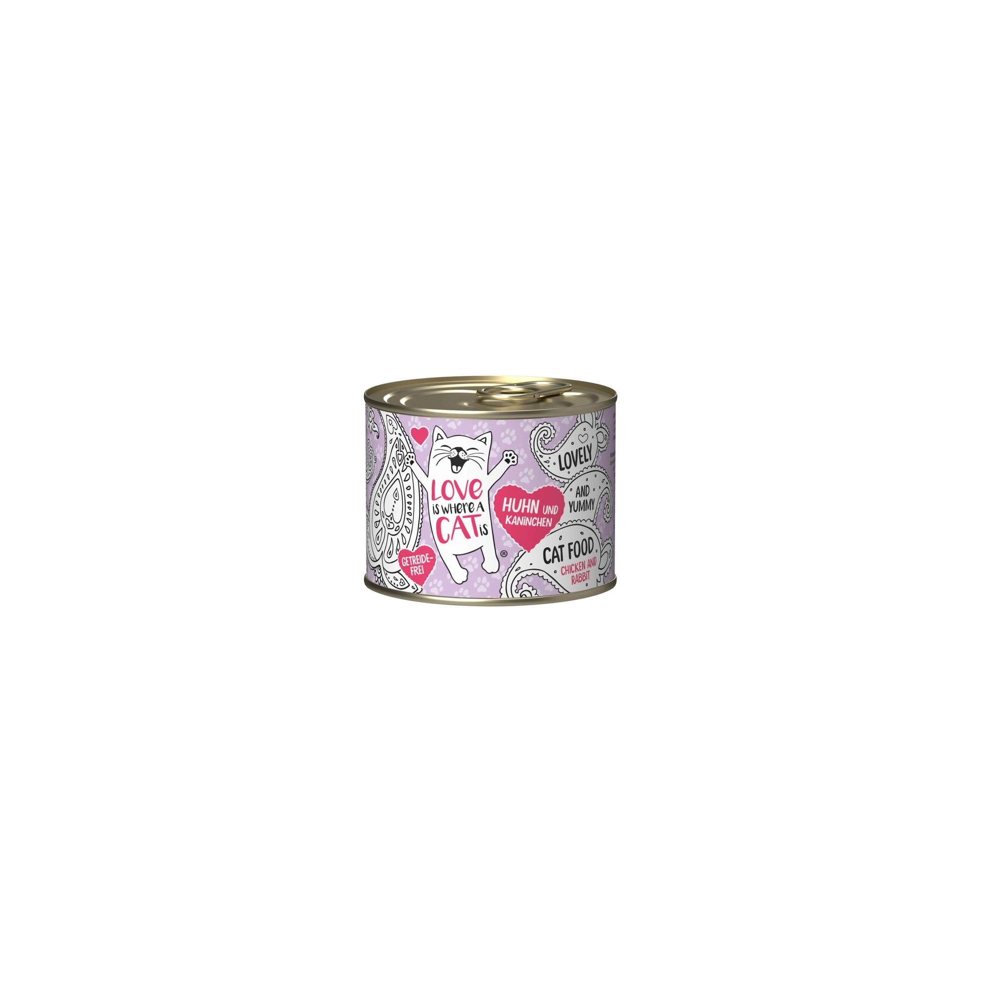 Love is where a cat is konzerv 200g Csirke és Nyúl
