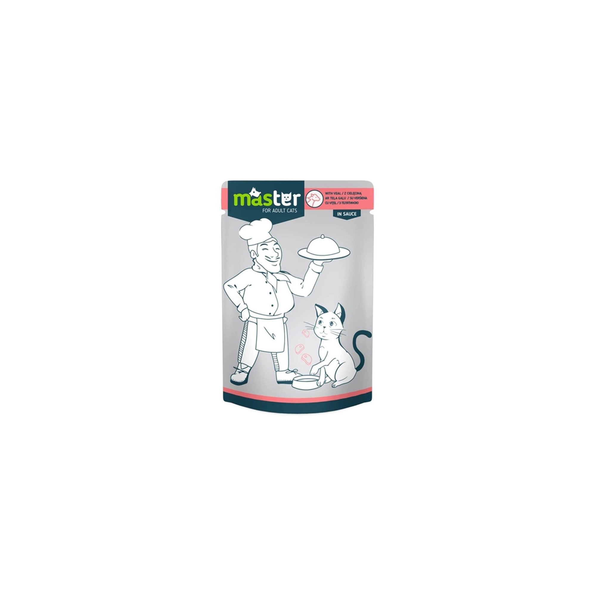 Master Alutasakos Macskaeledel Borjú 80g