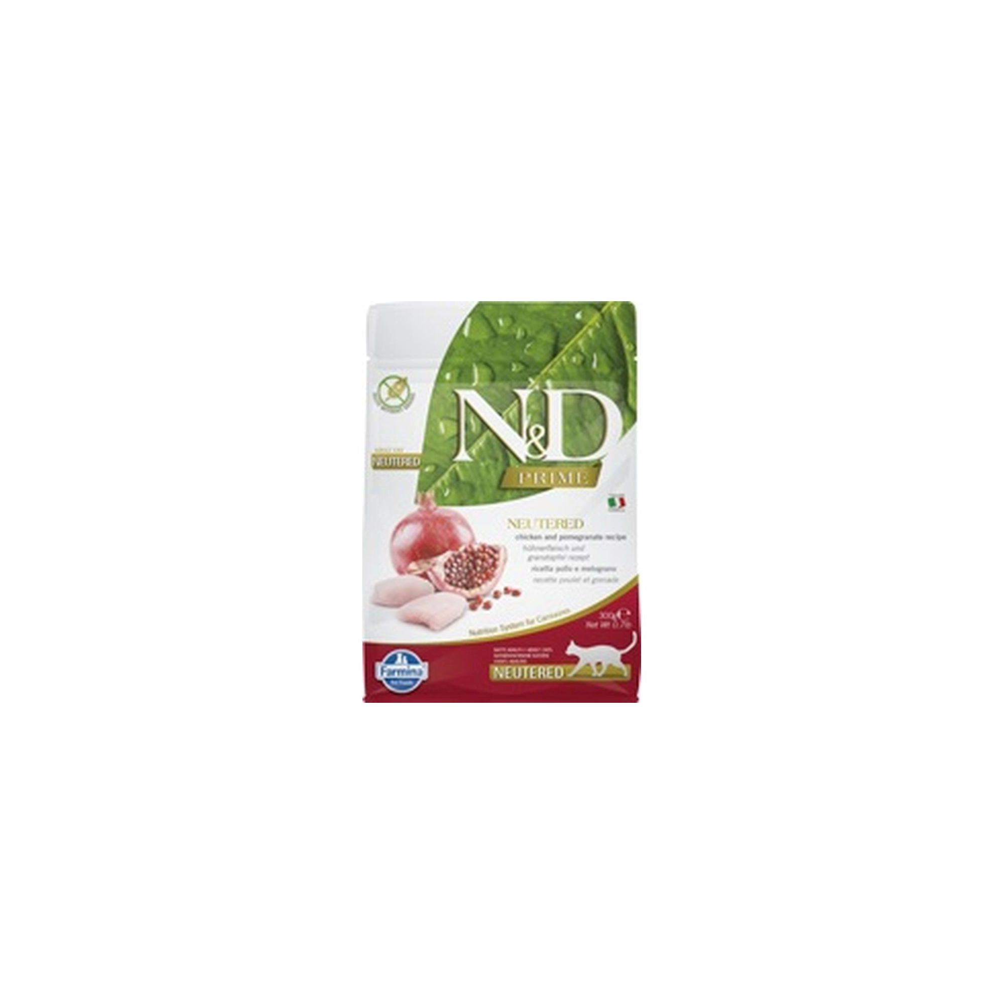 N&D Cat Prime csirke & gránátalma adult ivartalanított 300g