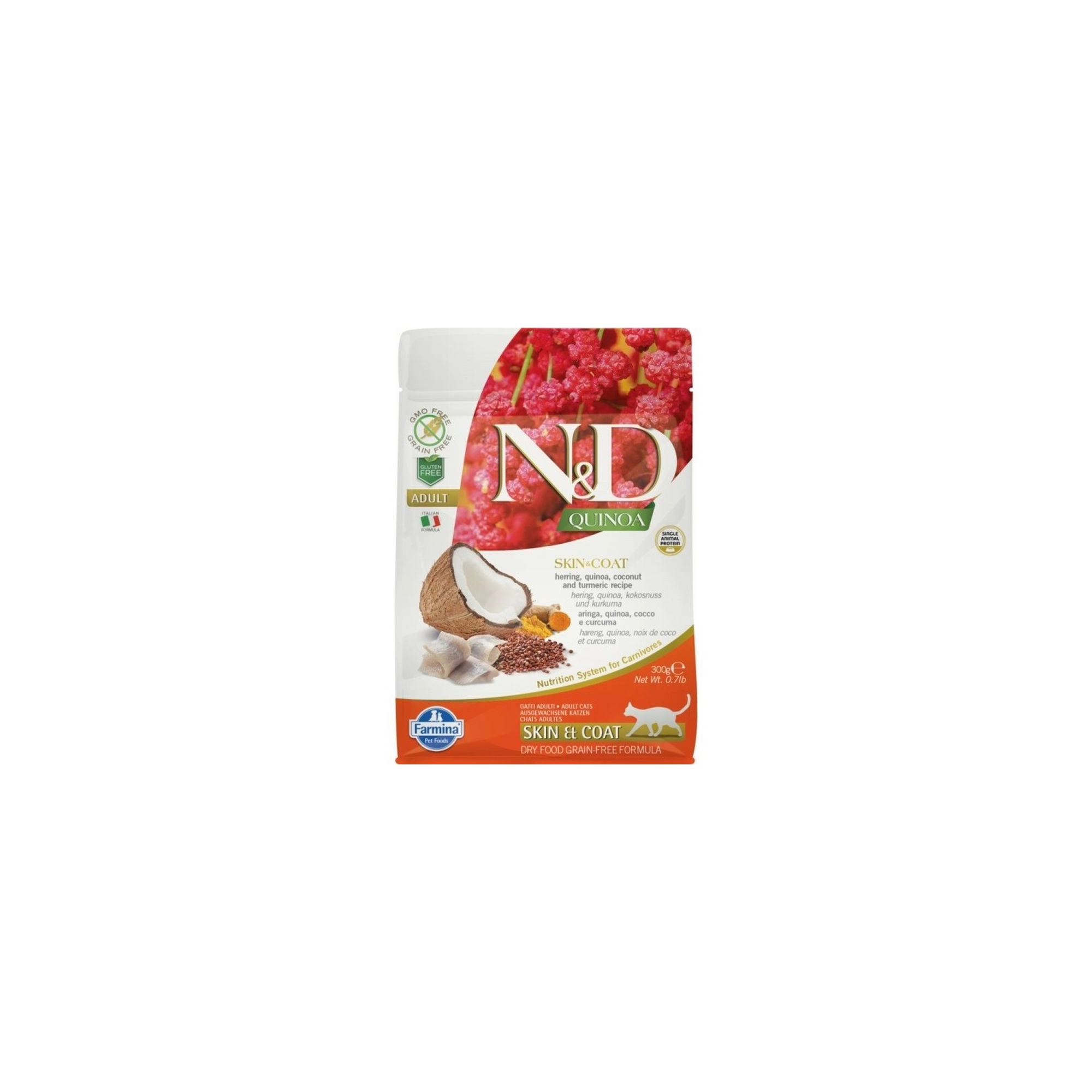 N&D Cat Quinoa Skin & coat hering 300g