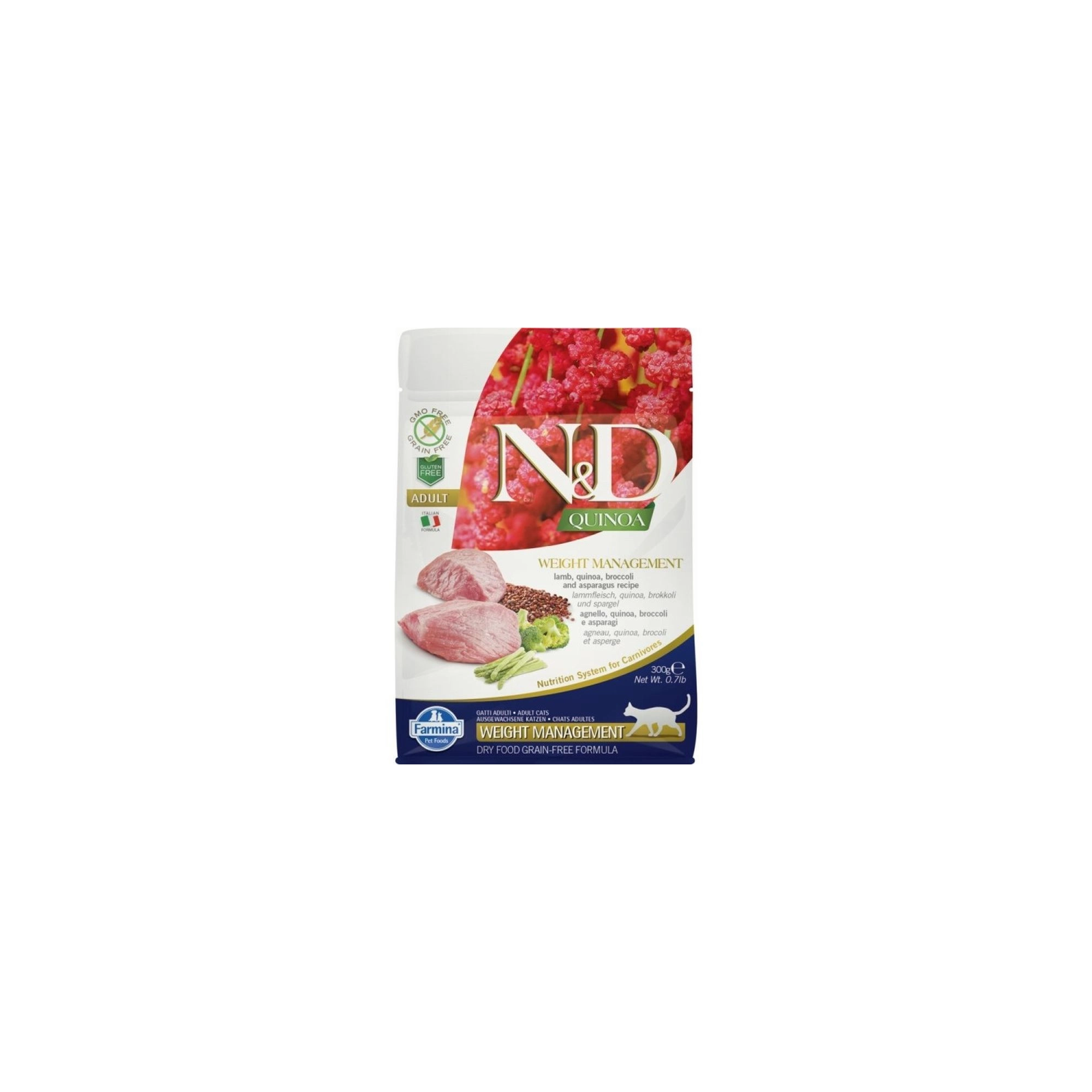 N&D Cat Quinoa Weight Management bárány 300g