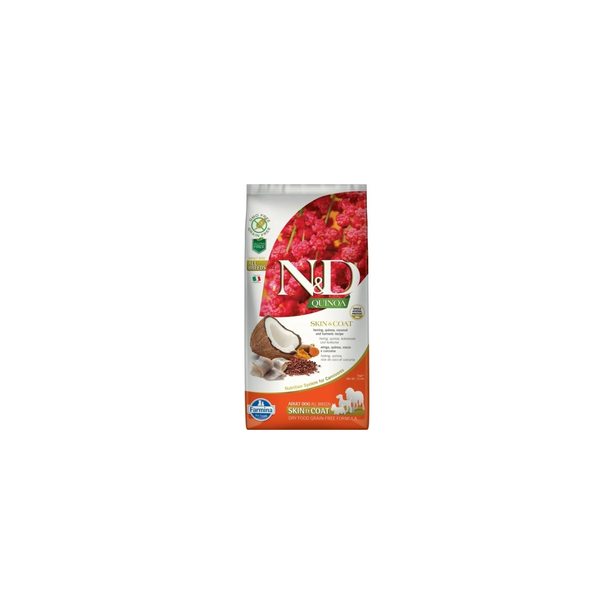N&D Quinoa Dog Skin & Coat Hering 7kg