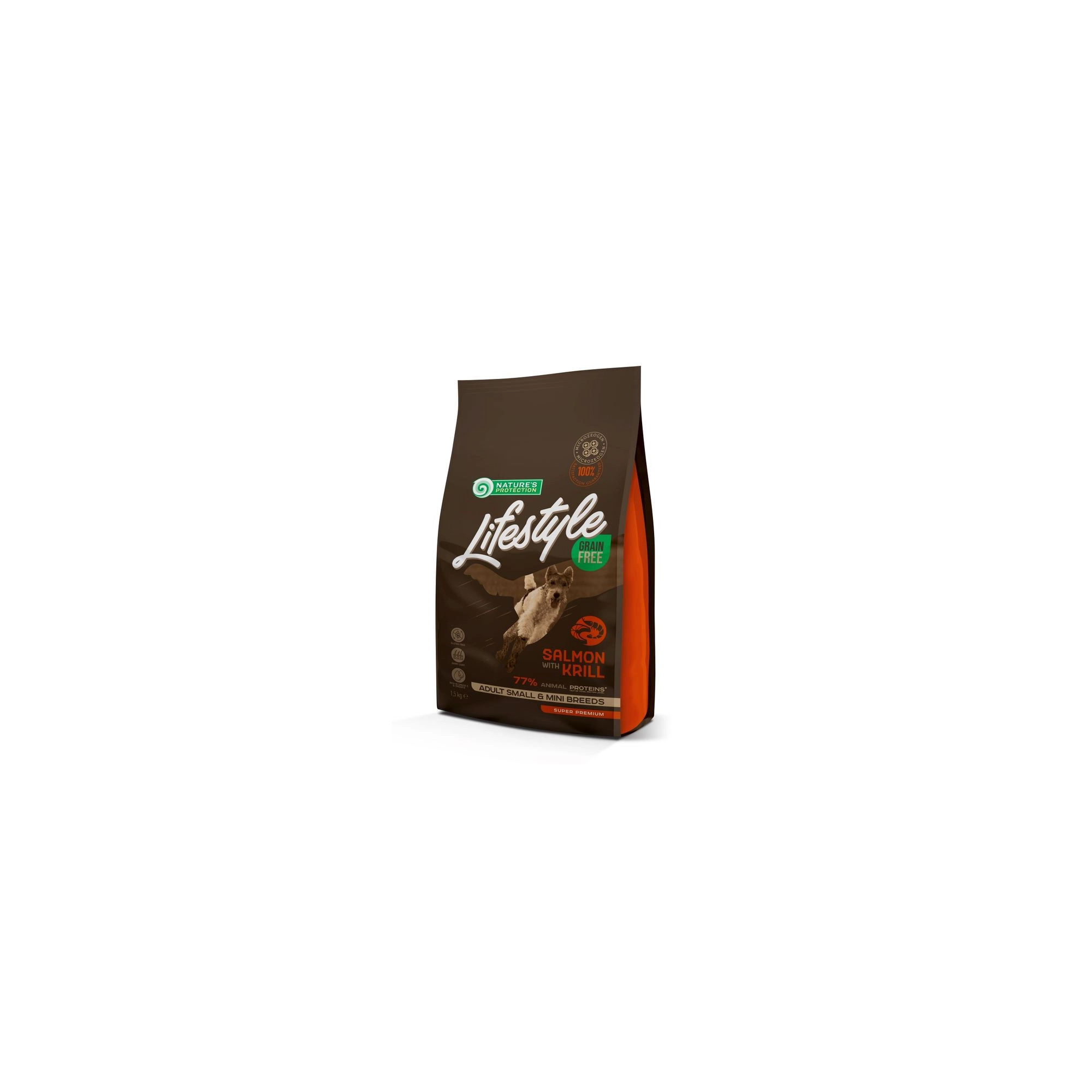 Natures Protection Lifestyle Dog Adult Grain Free Salmon with krill Small & mini 1,5kg