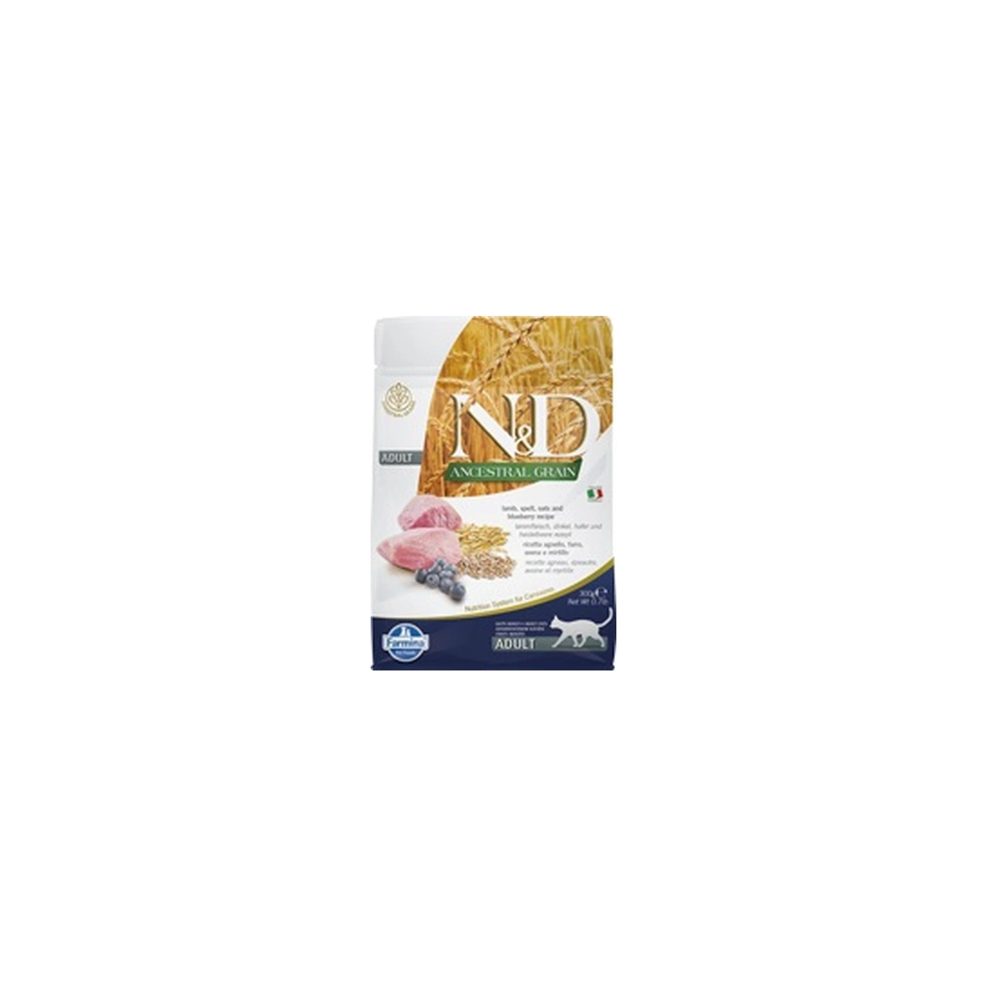 N&D Cat Ancestral Grain bárány, tönköly, zab & áfonya adult 300g
