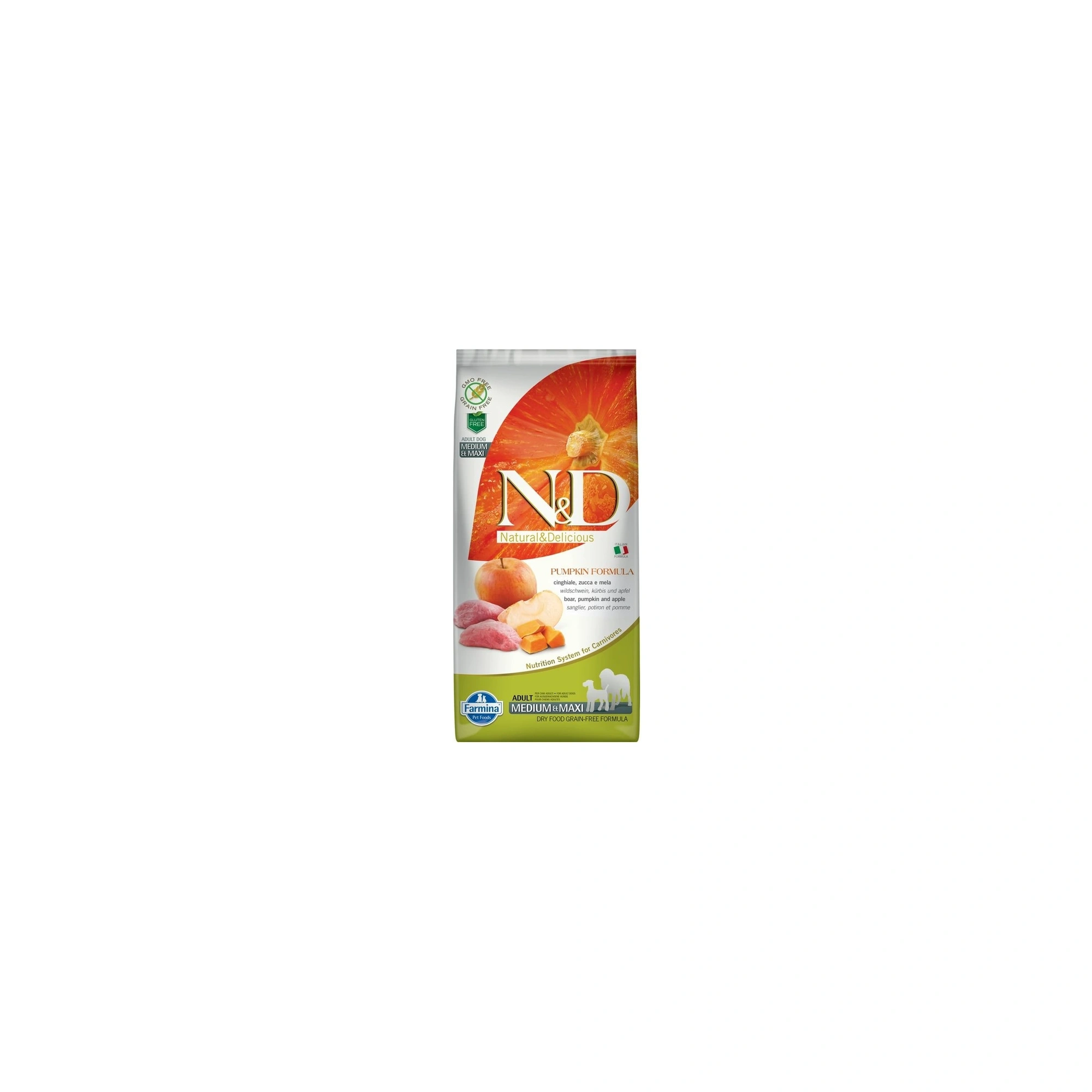 N&D Dog Grain Free vaddisznó & alma sütőtökkel adult medium/maxi 12kg