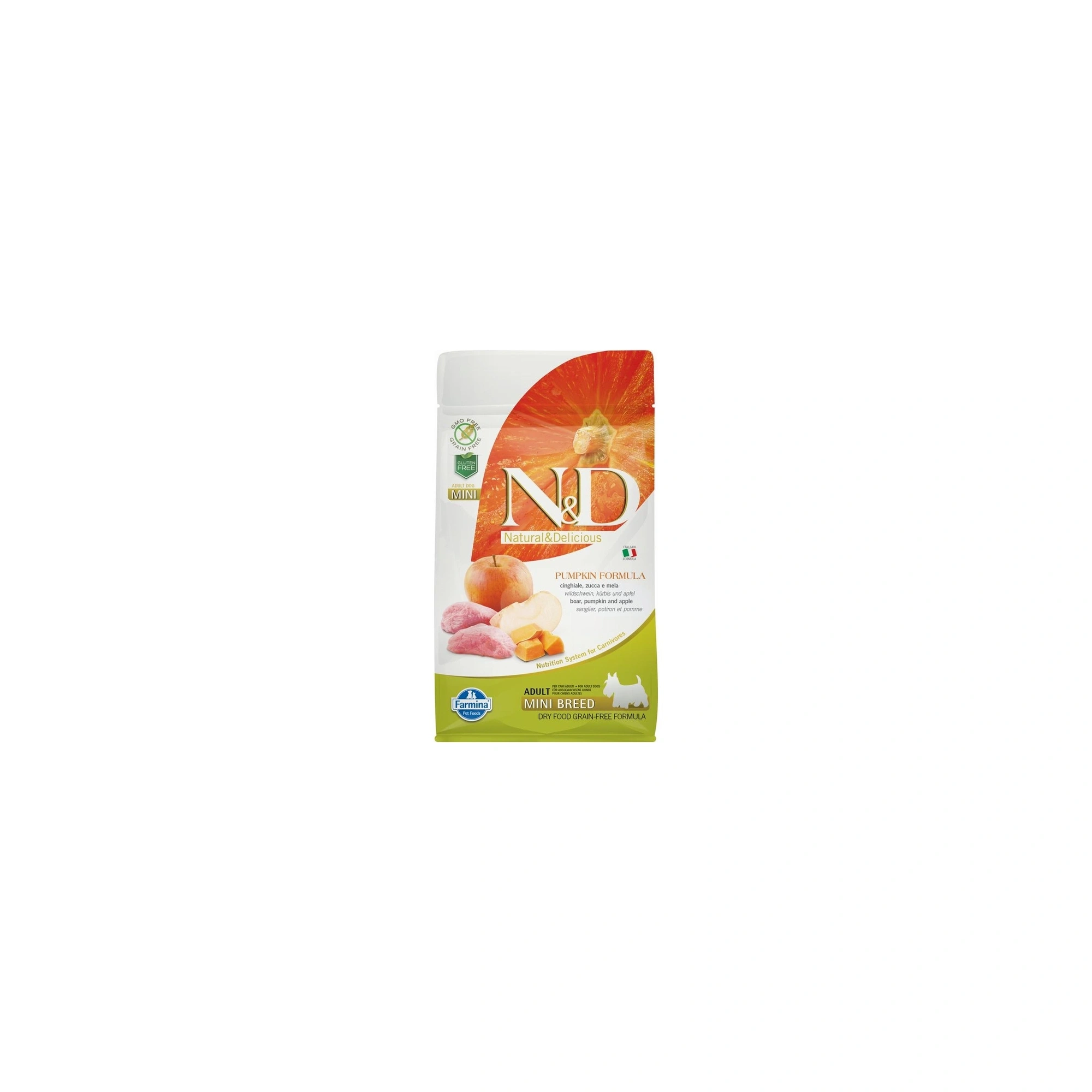 N&D Dog Grain Free vaddisznó & alma sütőtökkel adult mini 800g