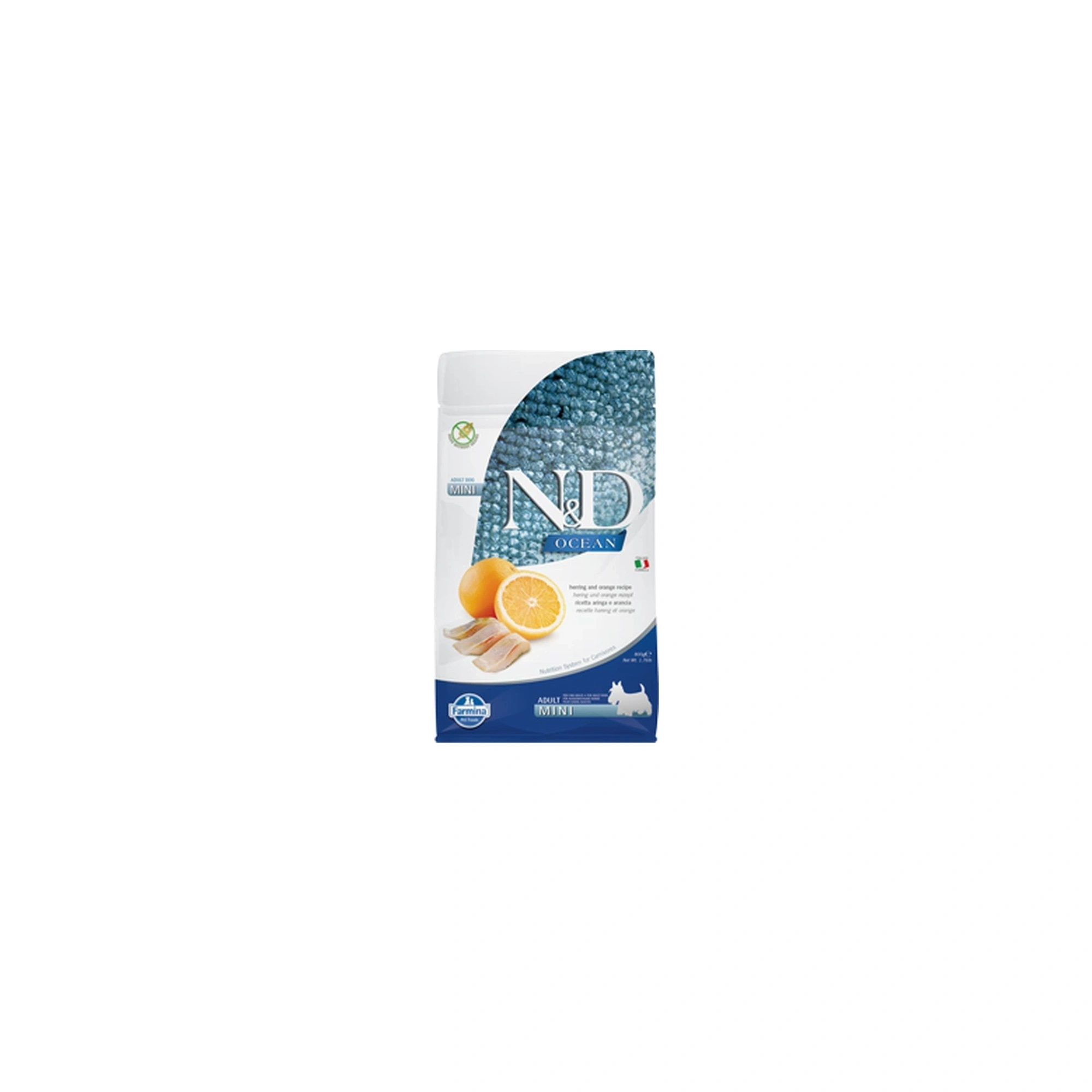 N&D Dog Ocean hering & narancs adult mini 800g