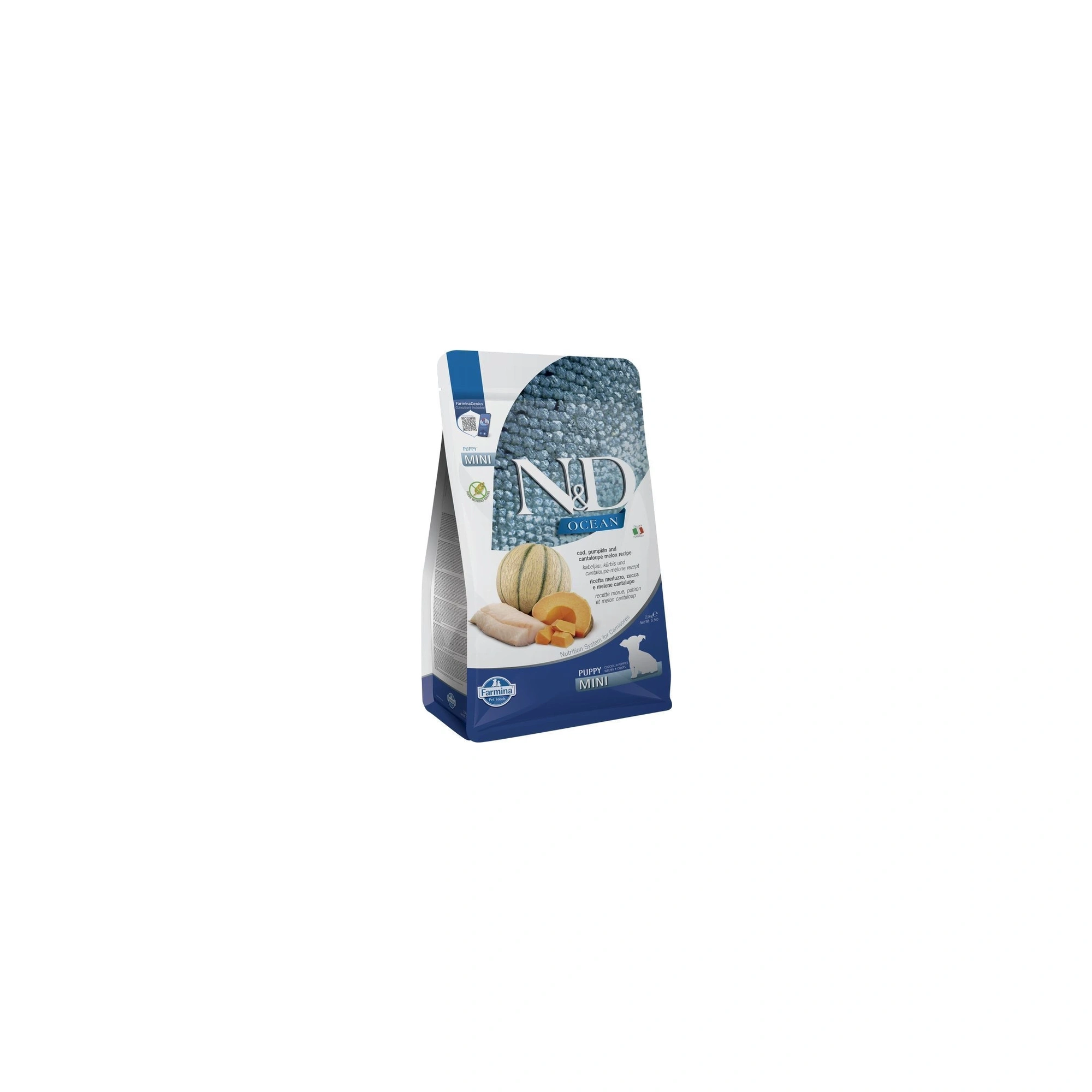 N&D Ocean Dog tőkehal,sütőtök & sárgadinnye Puppy mini 2,5kg