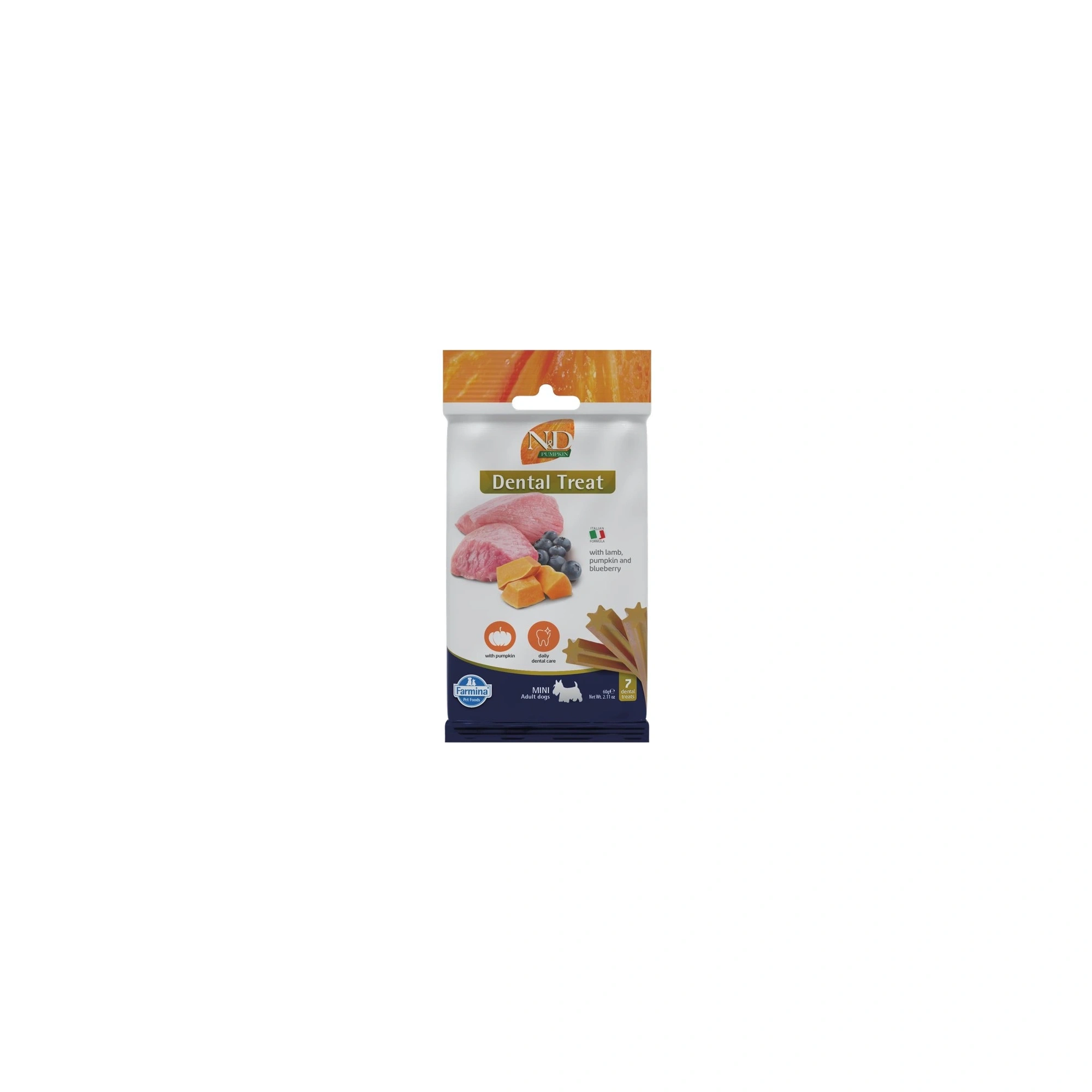 N&D Pumpkin Dog Jutalomfalat Lamb&blueberry Adult Mini 60g