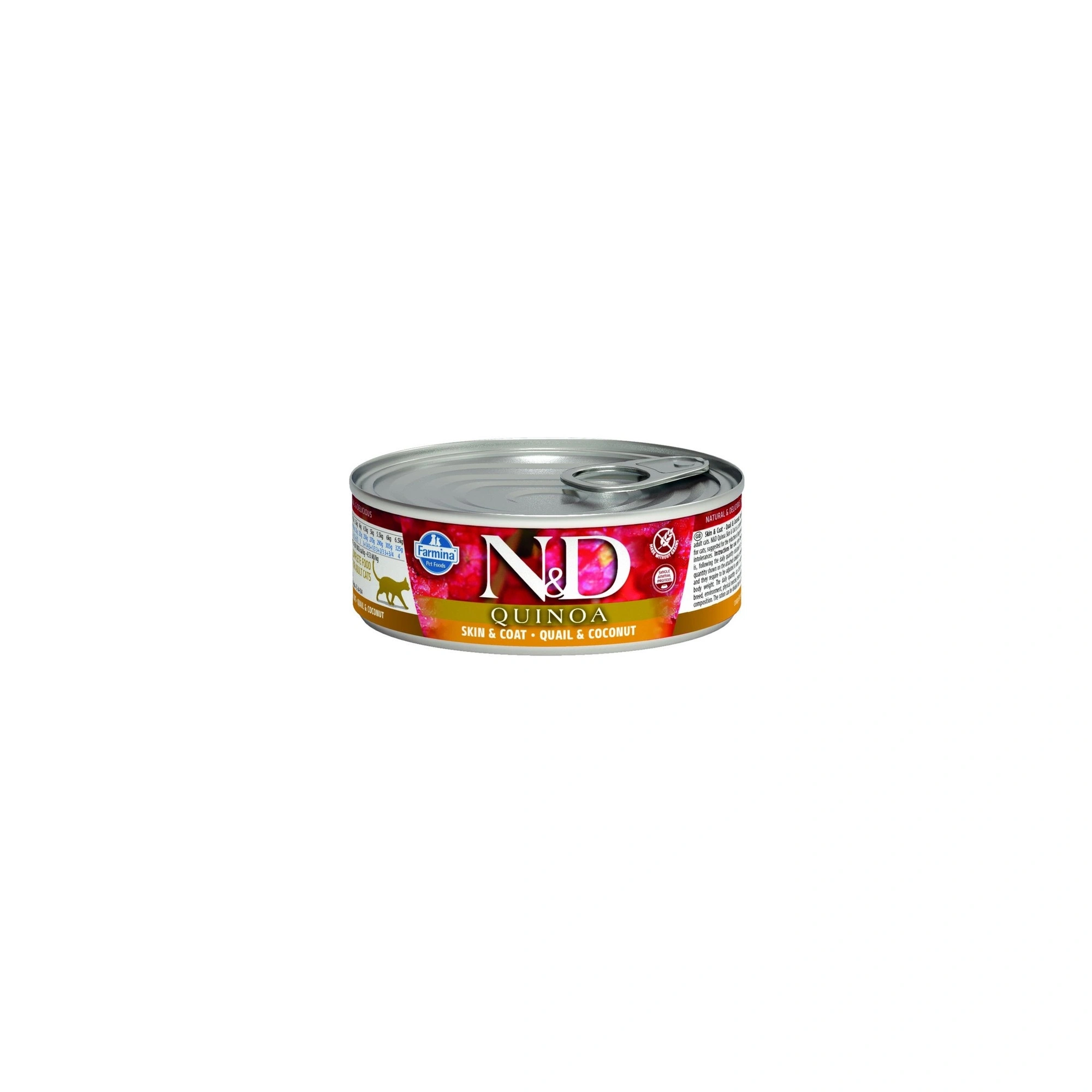 N&D Quinoa Cat konzerv fürj & kókusz 80g
