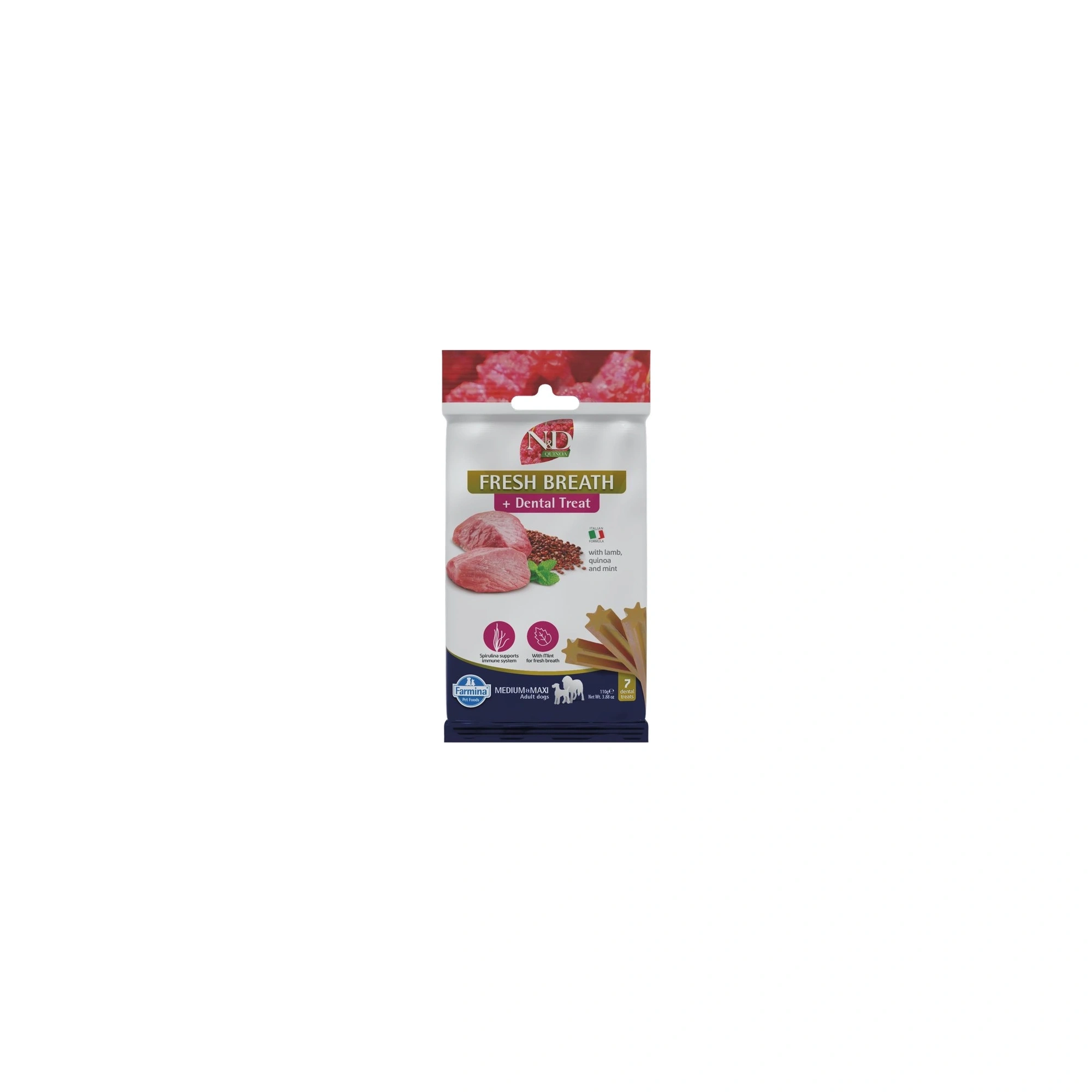 N&D Quinoa Dog Jutalomfalat Fresh breath Adult Med&Max friss lehelet 100g